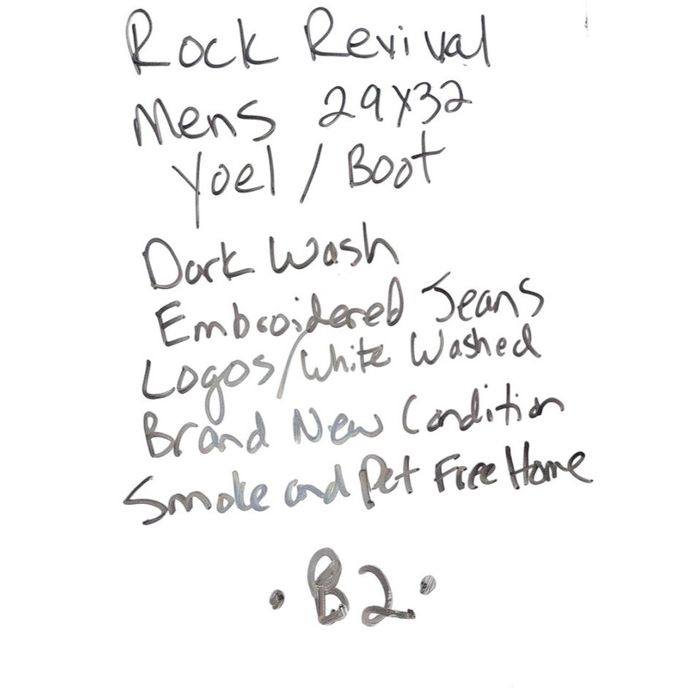 Rock Revival Mens Rock Revival Jeans 29x32 YOEL Boot Embroidered Embel ...