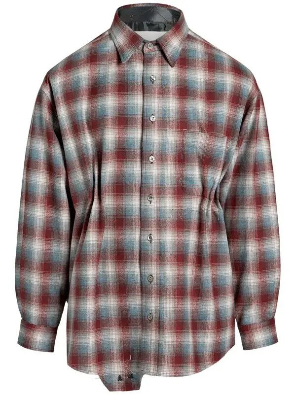 oc11z0925 Checked Playsuit Shirt in Multicolor