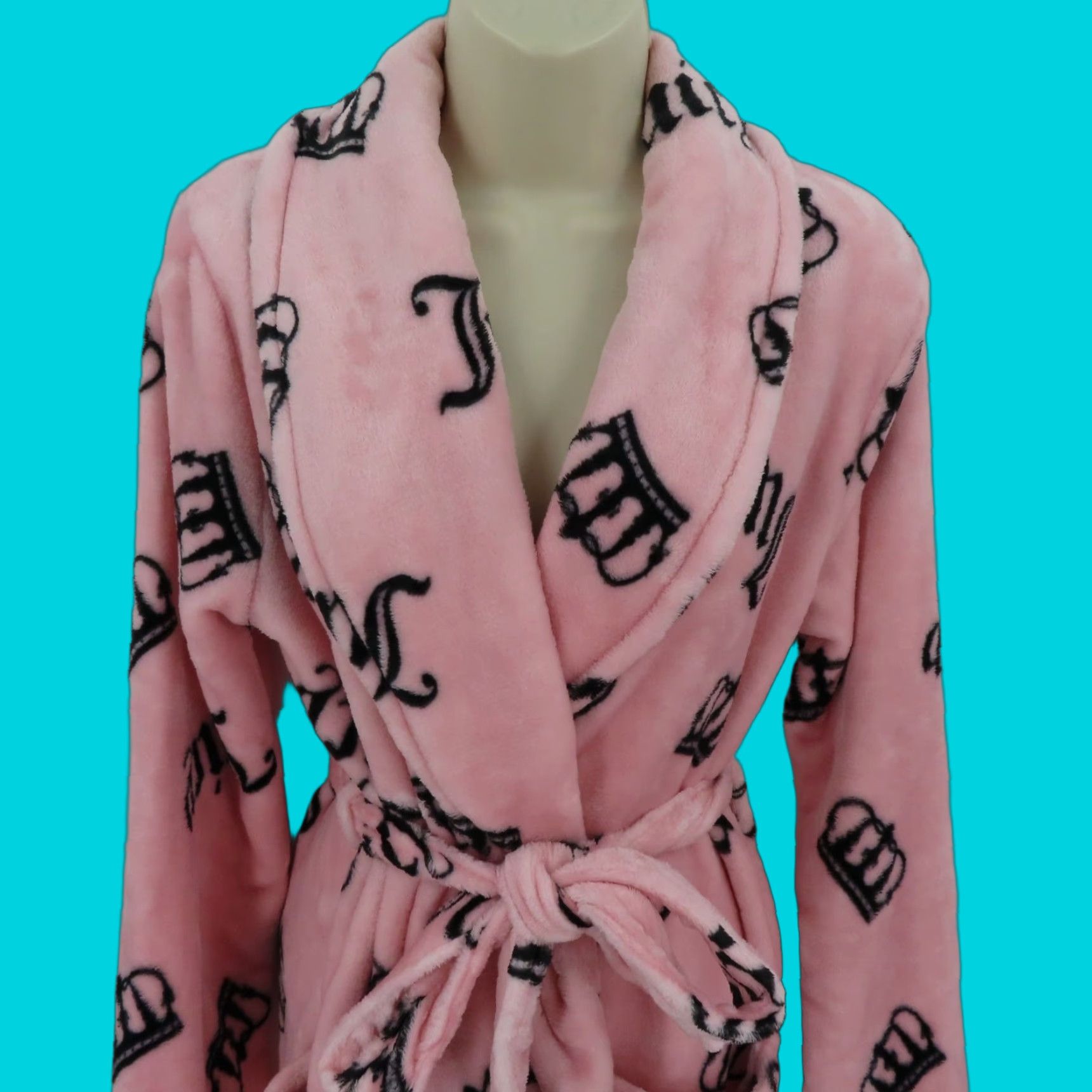 Juicy Couture Juicy Couture Women's L/XL Pink Logo Crown Plush Robe NEW User: Juicy Couture Women's L/XL Pink Logo Crown Plush Robe NEW Size ONE SIZE - 1 Thumbnail