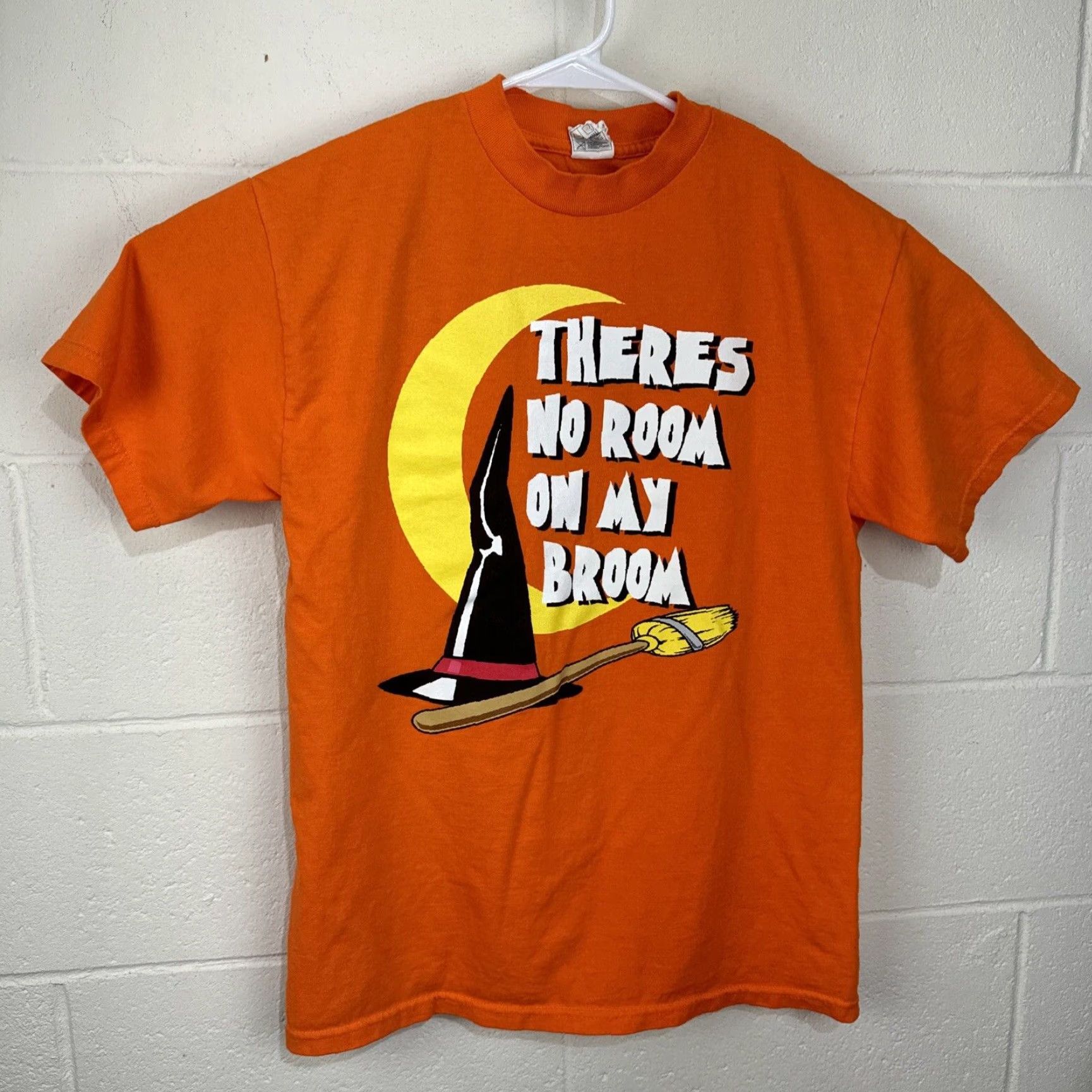 Vintage VINTAGE AllStyle Halloween Graphic T-Shirt Medium Orange 90s Witch Mens Size US M / EU 48-50 / 2 - 2 Thumbnail
