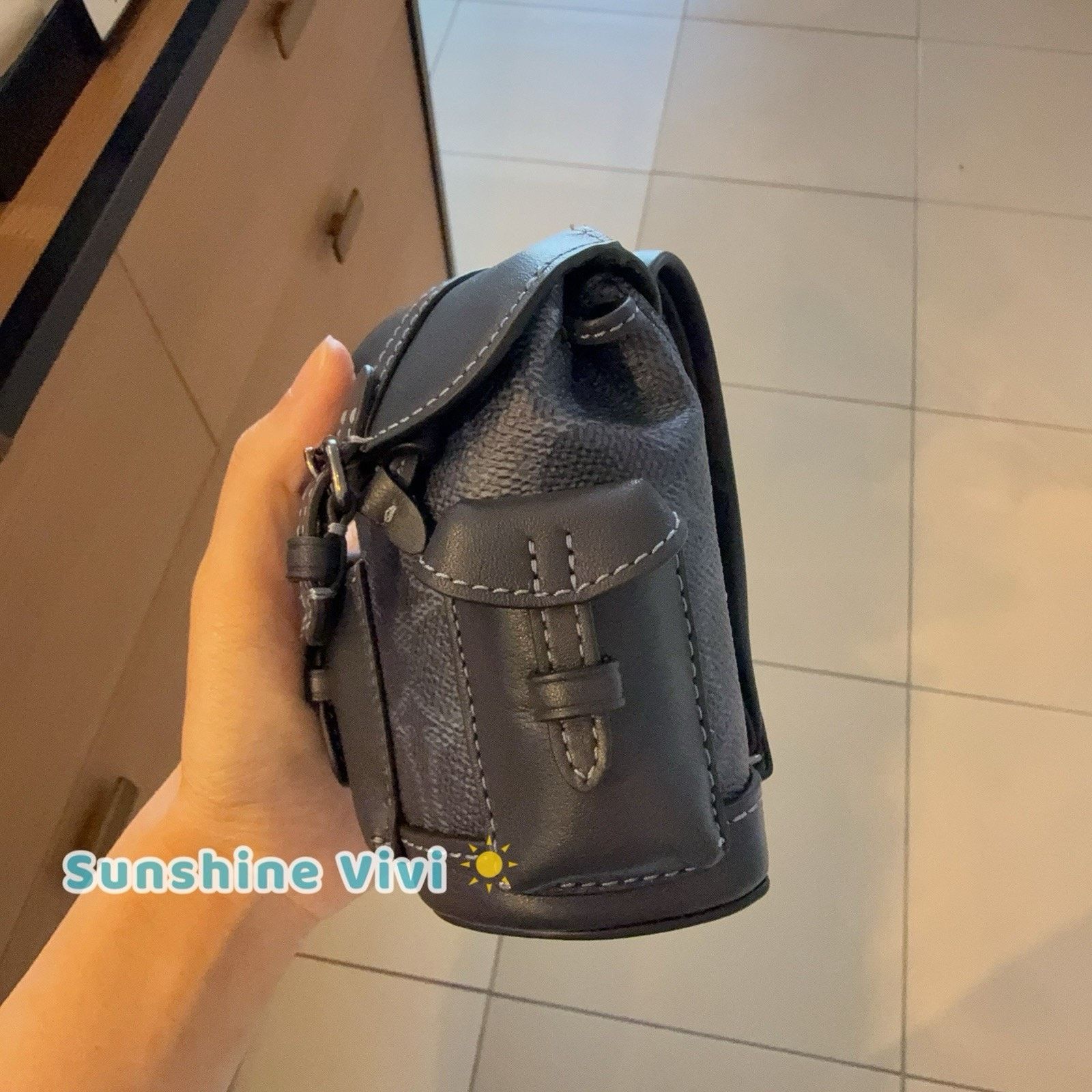 Coach NWT Coach Mini Warner Backpack Bag Charm Midnight Navy CBK66 Size ONE SIZE - 2 Thumbnail