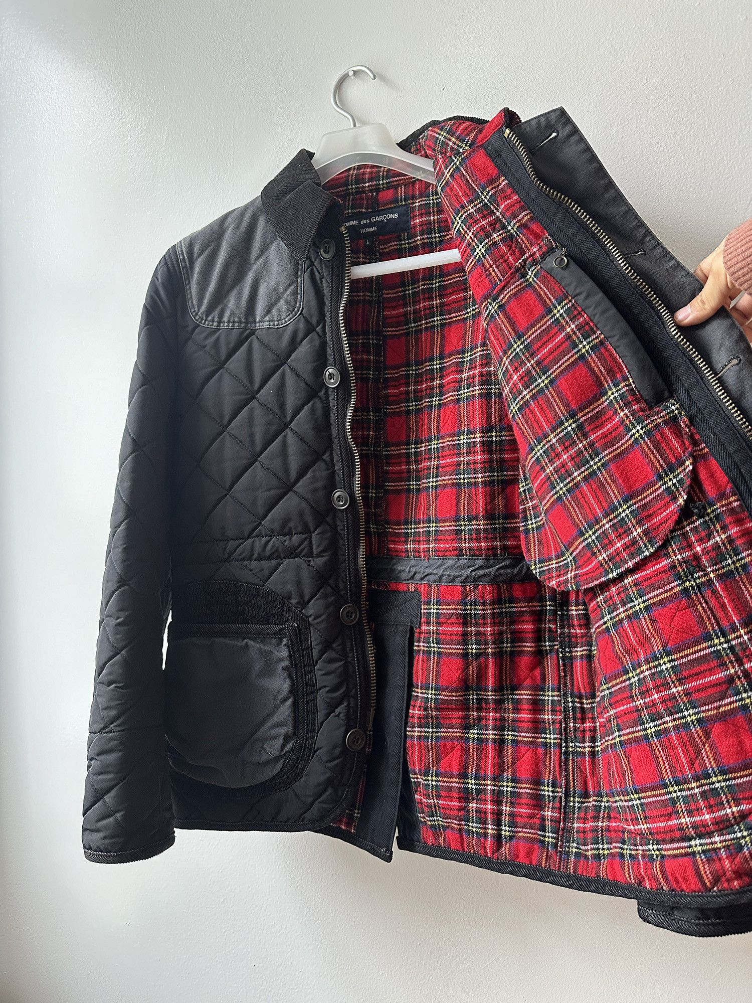 Comme des Garcons Homme Comme Des Garcons Homme Black Quilted Corduroy Jacket Size US L / EU 52-54 / 3 - 5 Thumbnail