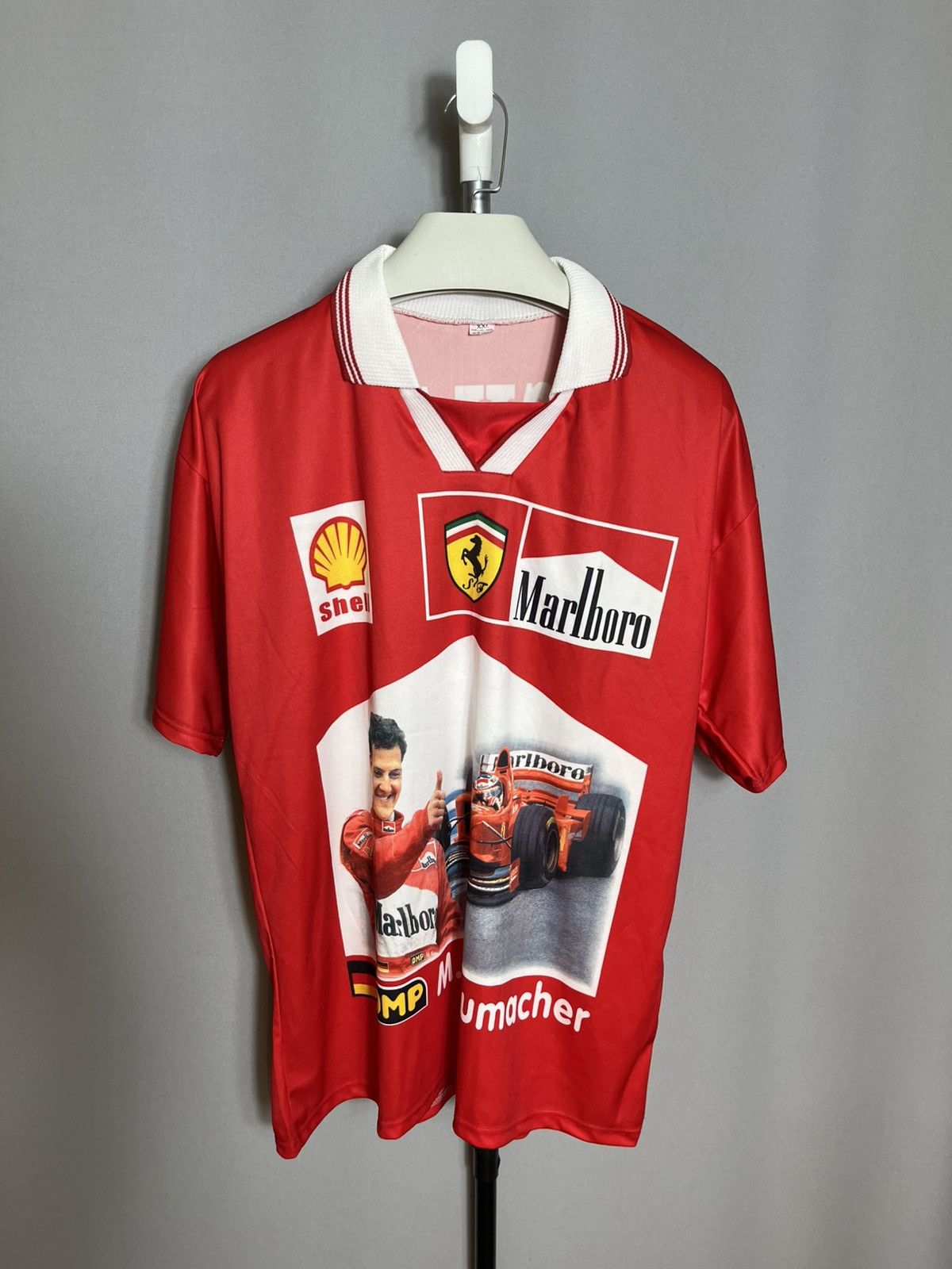 Other FERRARI Shell Marlboro Michael Schumacher OMP Polo Shirt 90s Size US XXL / EU 58 / 5 - 1 Thumbnail