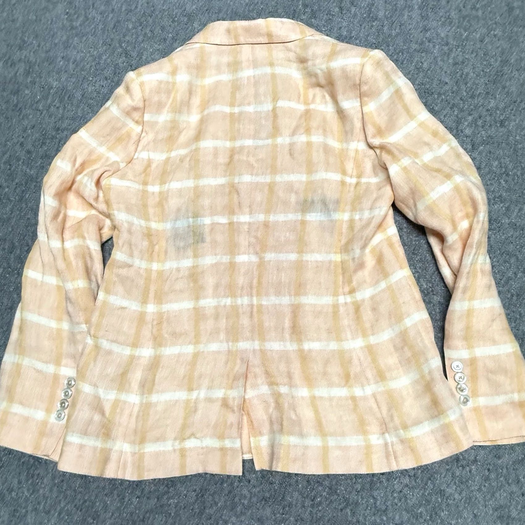 Brooks Brothers Brooks Brothers Blazer Jacket Womens 12 Checkered Linen Orange Button Pockets Casual Classic Designer Preppy Womens Size XL / US 12-14 / IT 48-50 - 5 Thumbnail