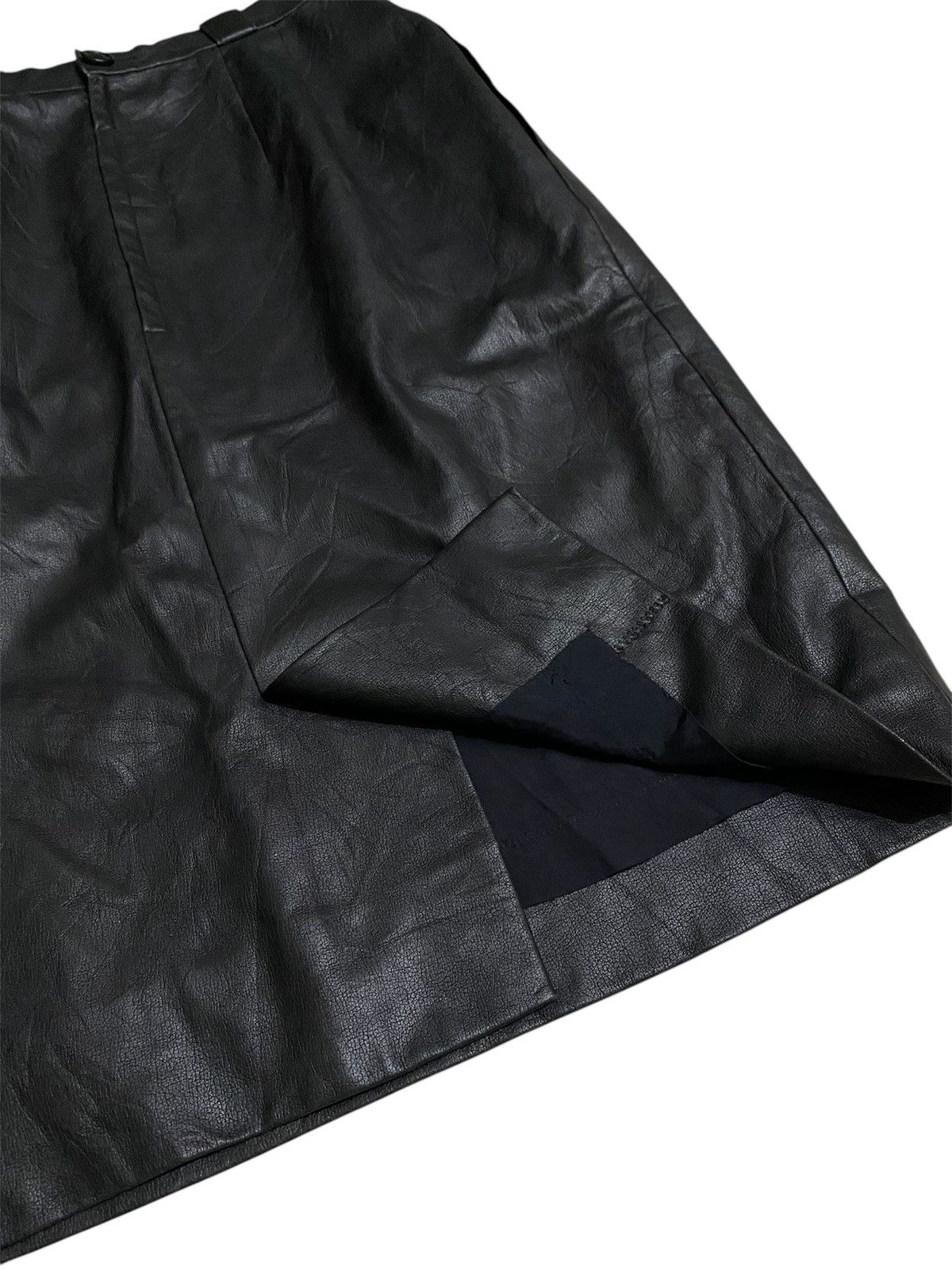 Christian Dior Monsieur × Dior × Vintage Vintage Christian Dior Leather Skirt Size 27" / US 4 / IT 40 - 3 Thumbnail