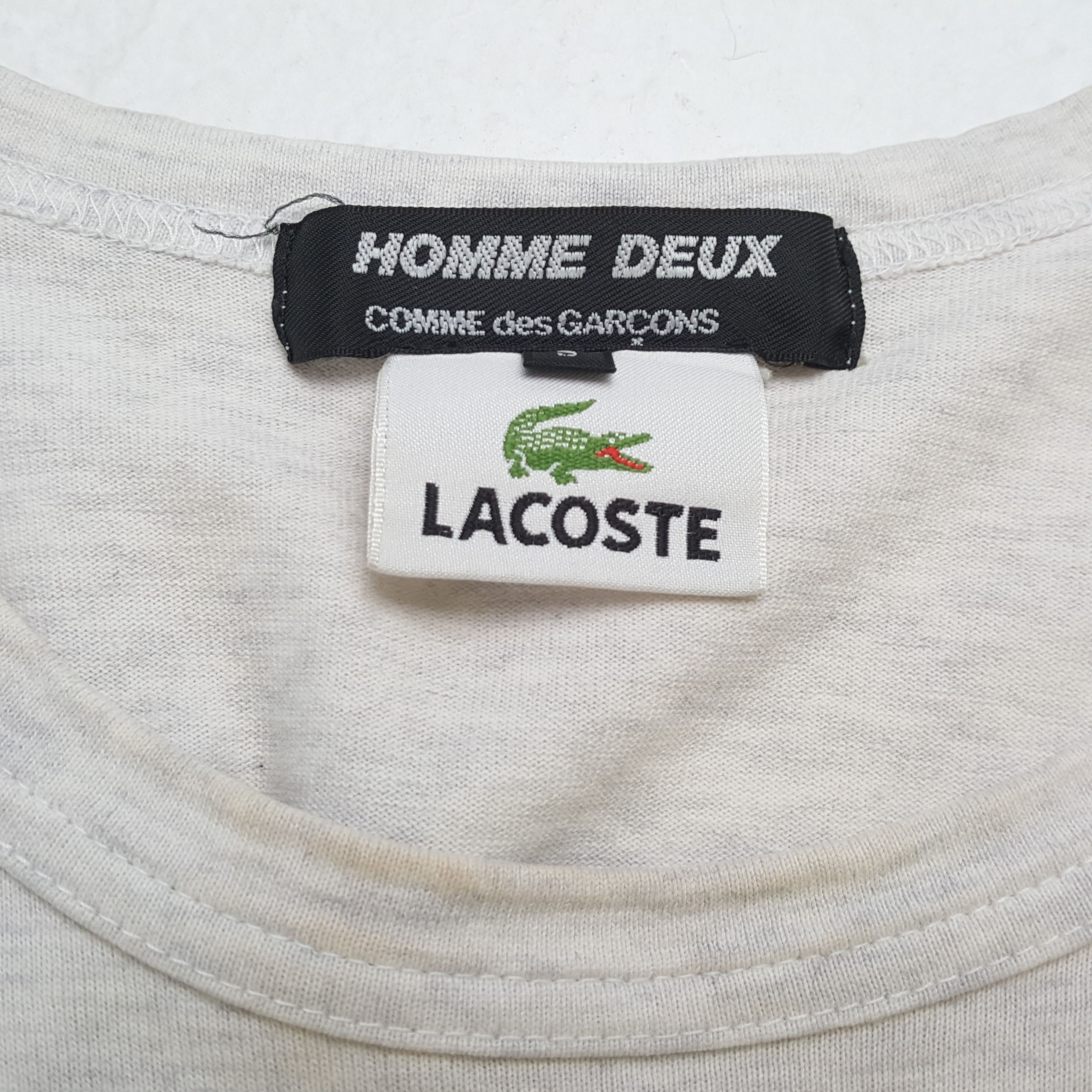 Comme des Garcons Homme Deux × Lacoste × Vintage COMME DES GARCONS x LACOSTE Streetwear Style Tshirt Size US S / EU 44-46 / 1 - 7 Thumbnail