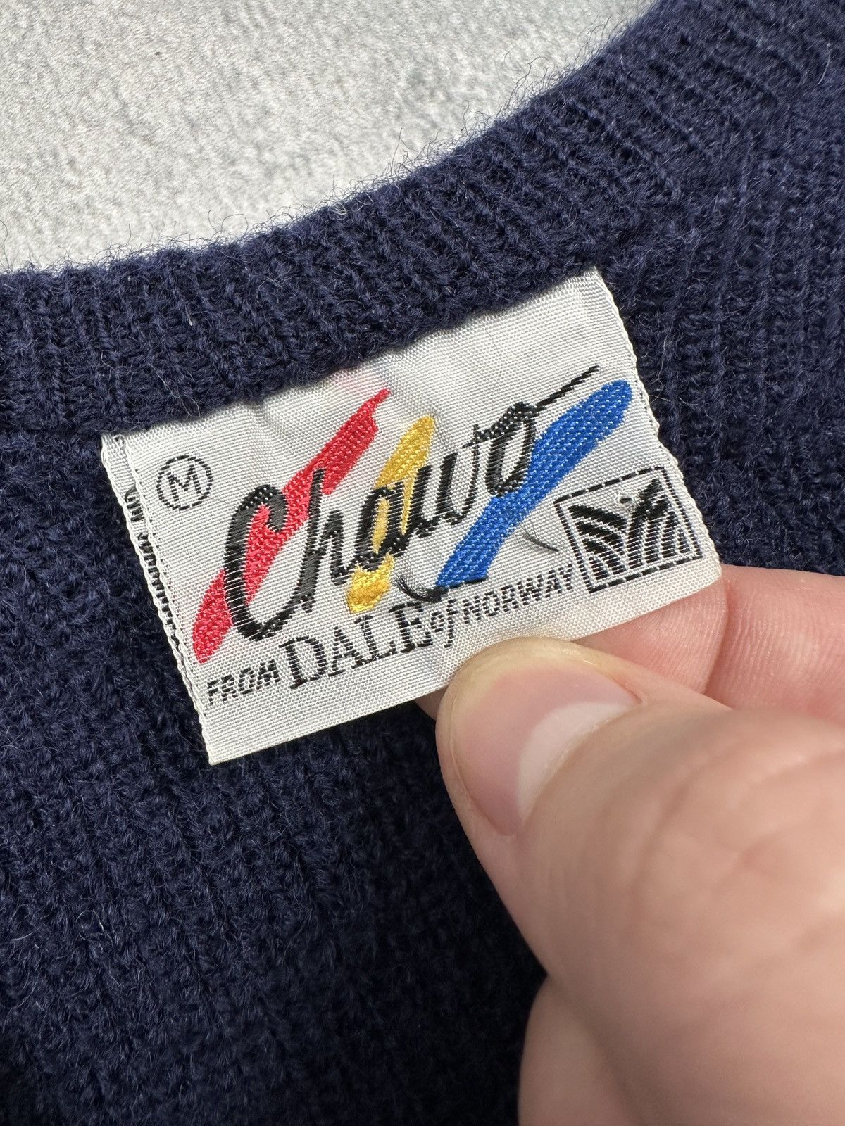 Dale Of Norway Vintage Dale of Norway Chawo Wool Sweater V-Neck Navy 80s Size US M / EU 48-50 / 2 - 3 Thumbnail