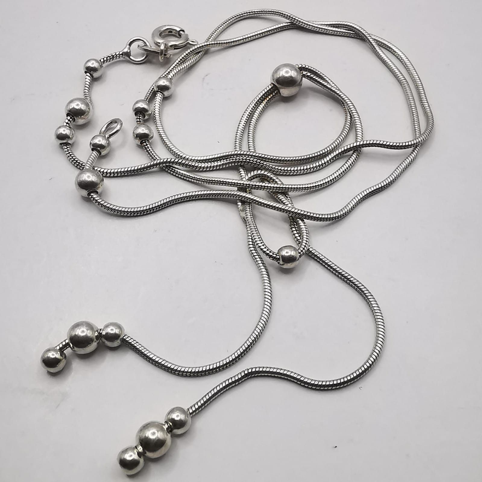 Jewelry Chain, 925 Sterling Silver, Signed 6.75G, Women's