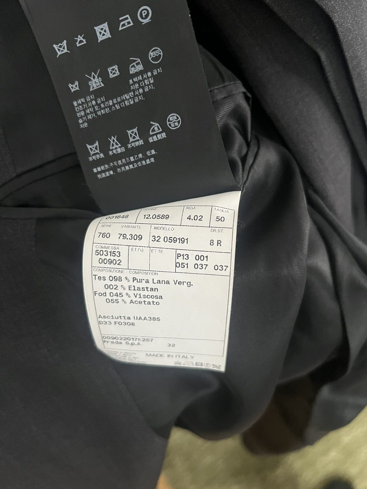 Prada Prada Men’s Grey Wool Mohair Blend Two-Button Suit Size 50R - 8 Thumbnail