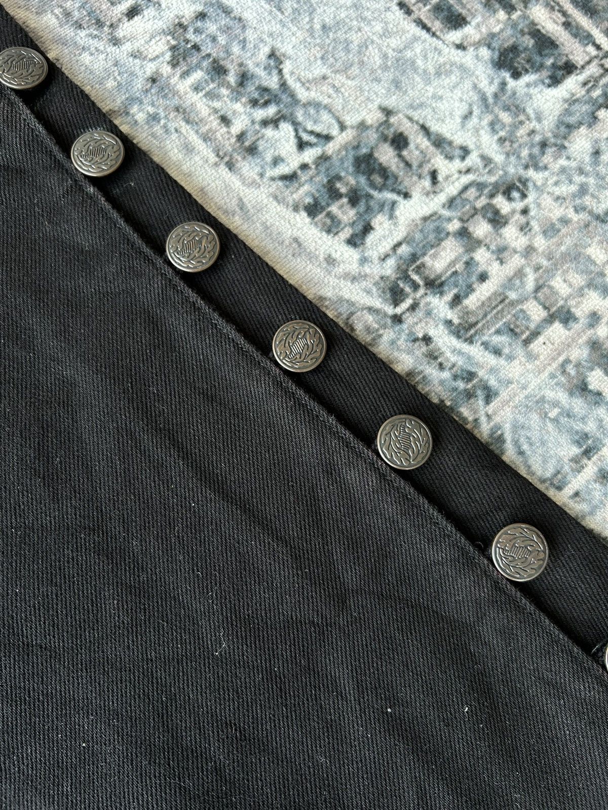 If Six Was Nine Super Flared Button Punk Jeans Size US 28 / EU 44 - 13 Thumbnail