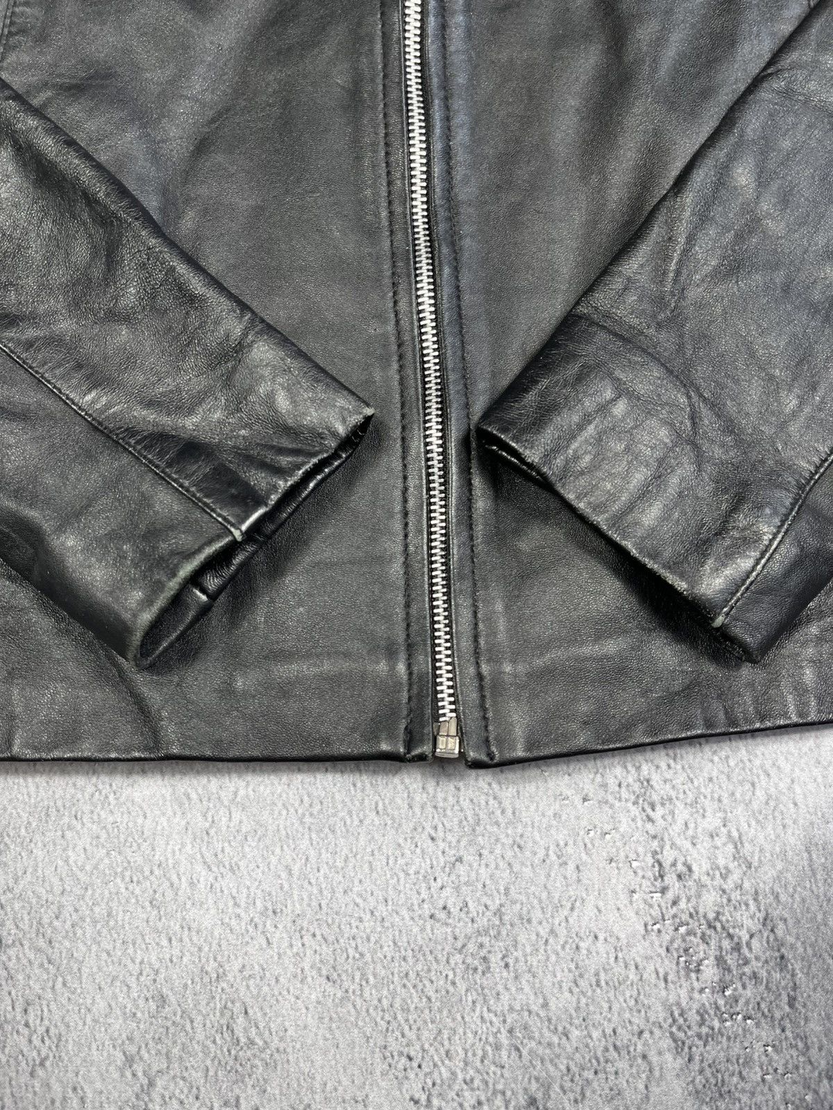 Vintage Vintage 90s Leather patchwork flight biker jacket size 10 Size M / US 6-8 / IT 42-44 - 2 Thumbnail