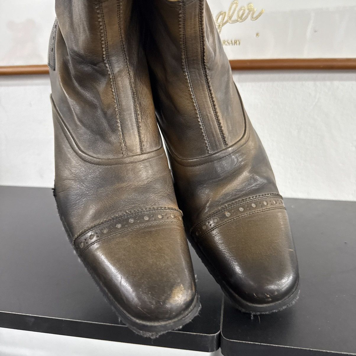 Dirk Bikkembergs WHOOP-DE-DOO RUSTY CHELSEA ZIP LEATHER BOOTS Size US 8.5 / EU 41-42 - 5 Thumbnail