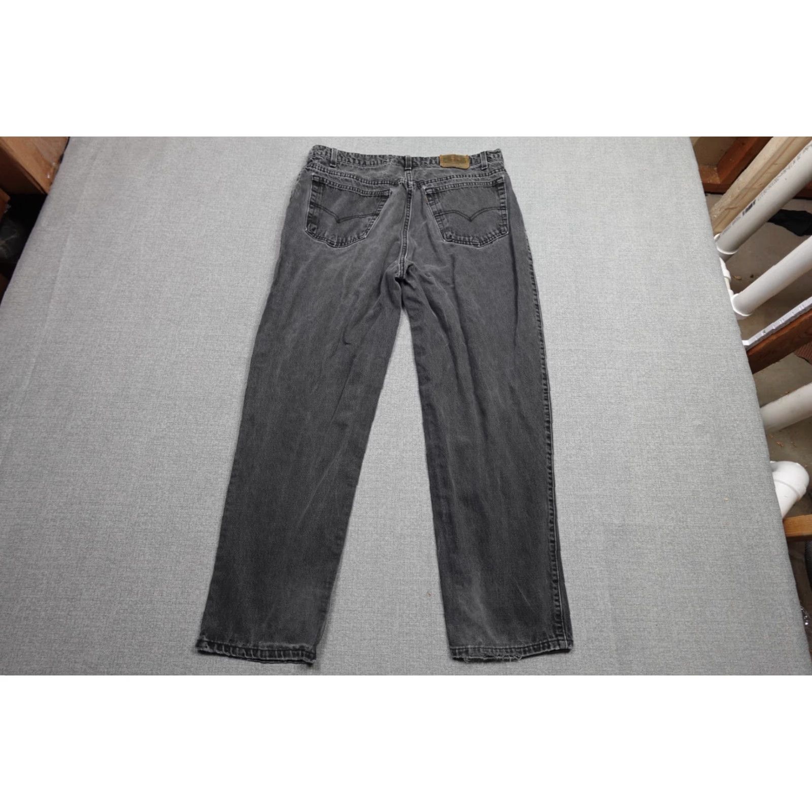 Levi's VINTAGE Levi's 545 Jeans Mens 38x32 Black Loose Baggy Dark Wash Faded 90s USA Staircase? Size US 38 / EU 54 - 5 Thumbnail