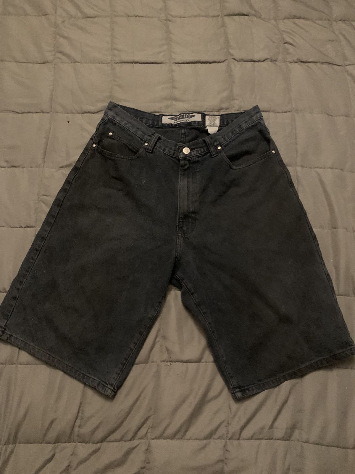 Anchor Blue Anchor Blue Black Jean Shorts Size US 34 / EU 50 - 1 Thumbnail