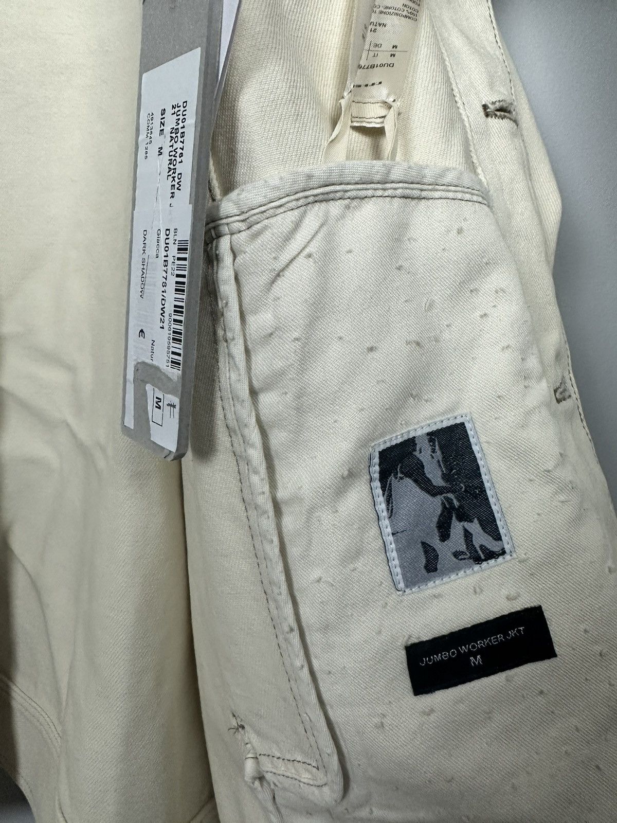Rick Owens DRKSHDW Coated Jumbo Denim Worker Jacket Size US XXL / EU 58 / 5 - 7 Thumbnail