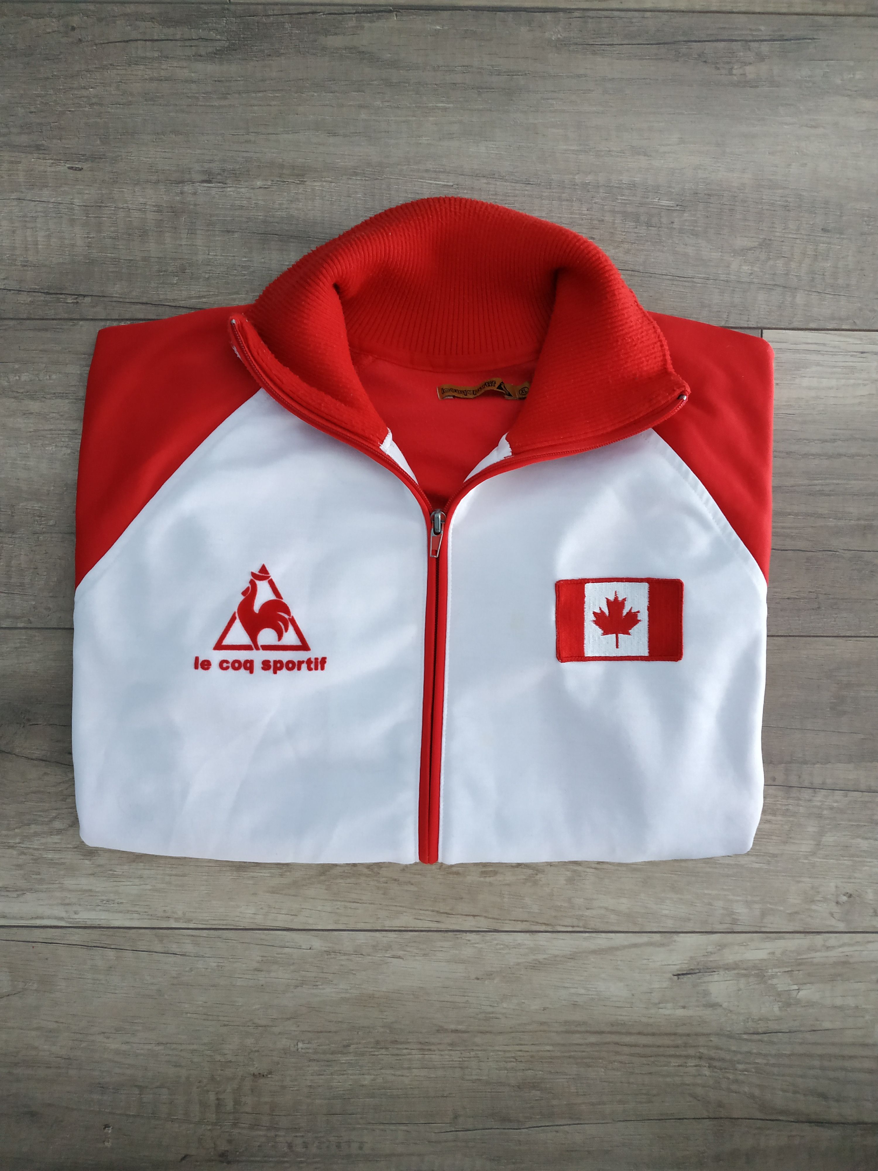 Le Coq Sportif 80's Le Coq Sportif Canda Football Track Jacket Size US XL / EU 56 / 4 - 4 Thumbnail