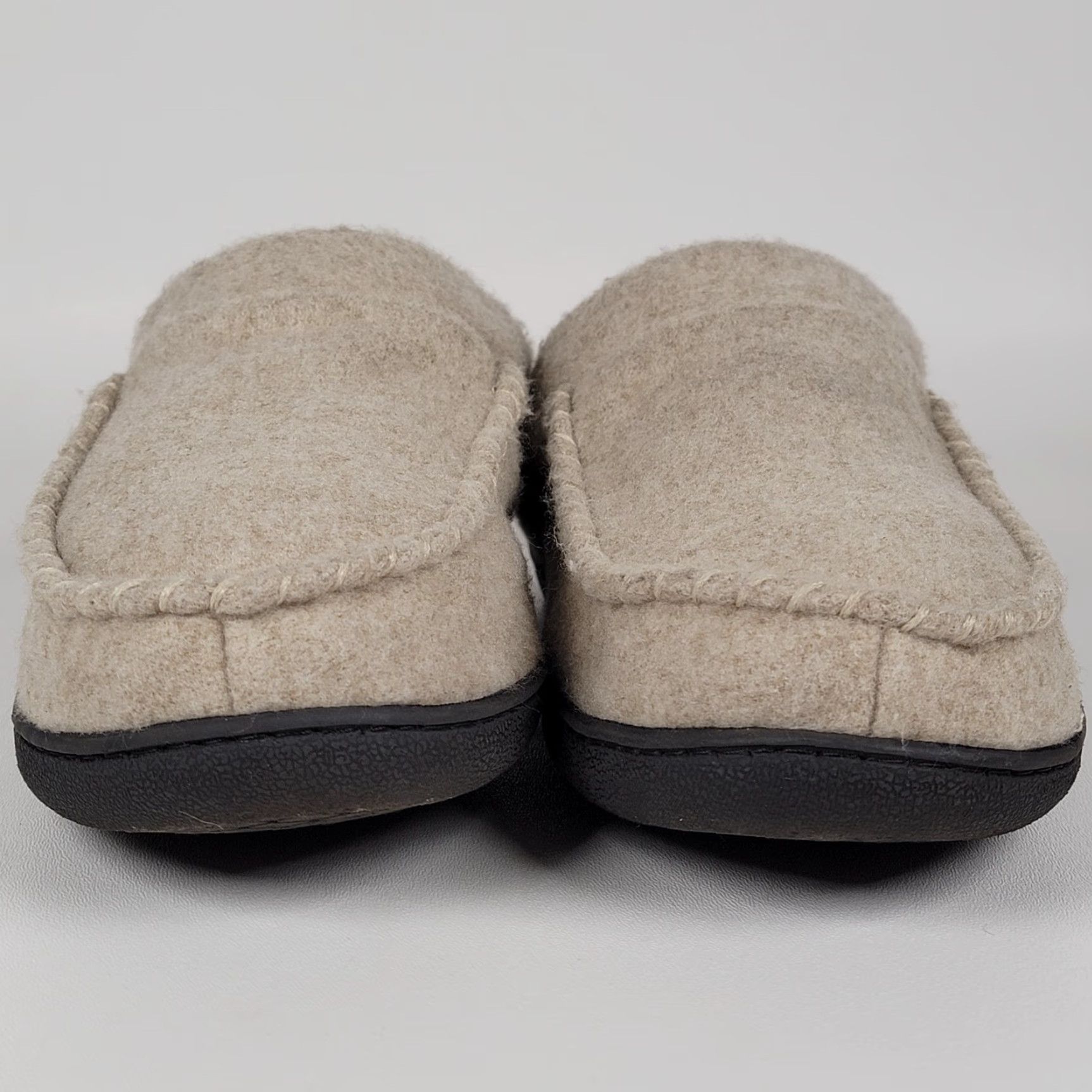Vintage 32 Degrees Men Slipper Indoor Outdoor Black 11-12 Memory Foam Cushioned Insole Plush Lining Slip Resistant Wool Blend Machine Washable Slippers Mens Size ONE SIZE - 3 Thumbnail