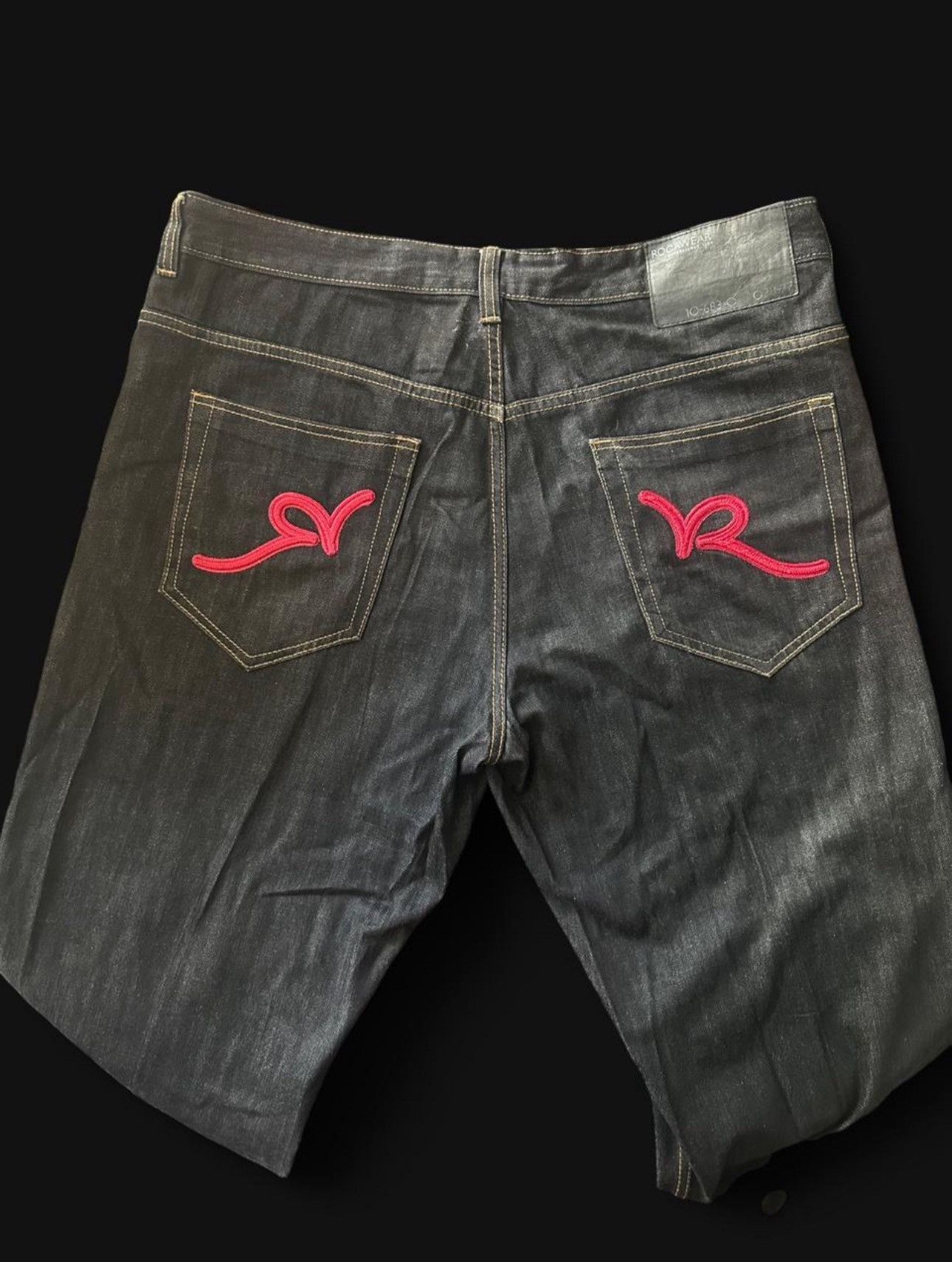 Rocawear Rocawear Black Jeans with Red Logo Embroidered Size US 42 / EU 58 - 1 Thumbnail