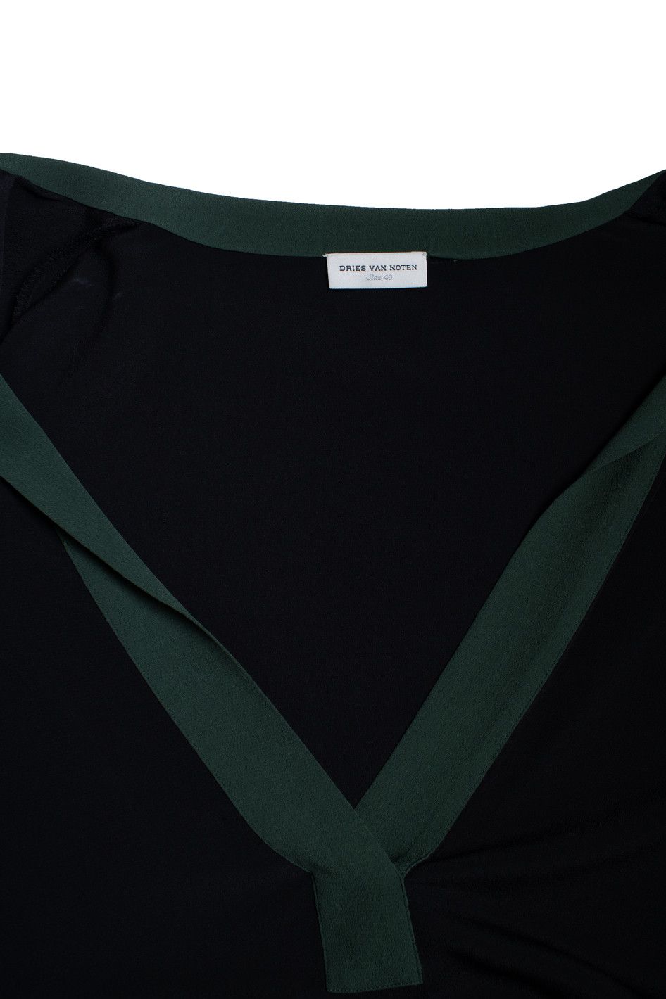 Dries Van Noten Dries van Noten, black and green wrap dress Size M / US 6-8 / IT 42-44 - 6 Thumbnail