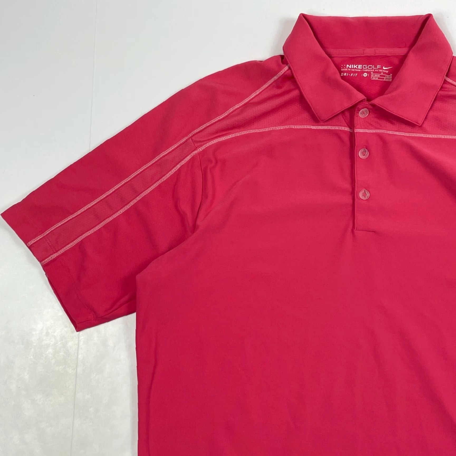 Nike Nike Polo Shirt Mens Medium Pink Dri-Fit Golf Short Sleeve Lightweight Outdoors Size US M / EU 48-50 / 2 - 2 Thumbnail
