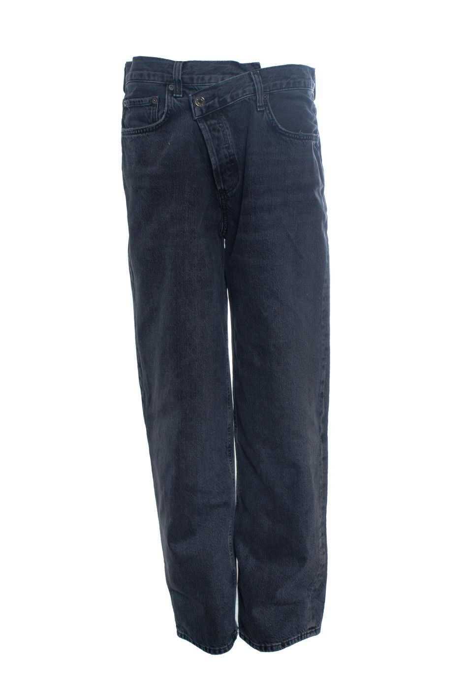 Agolde Agolde, wide leg criss cross jeans in black Size 29" - 1 Thumbnail
