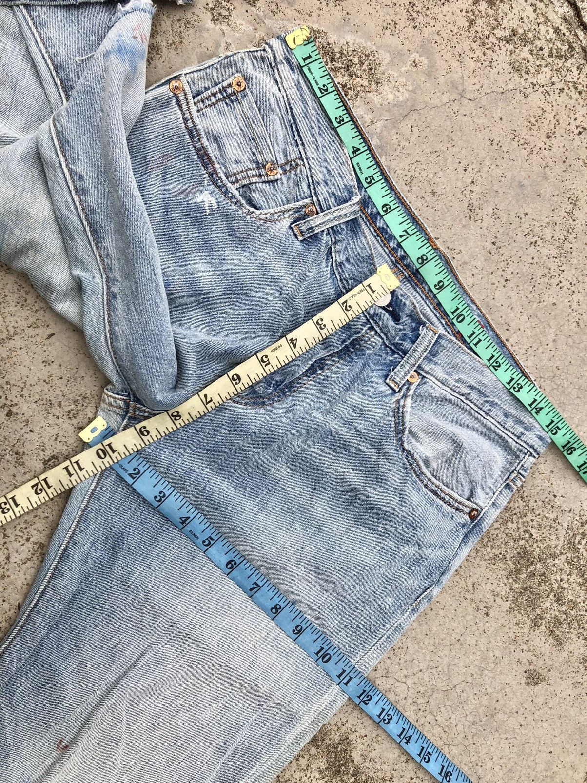 Levi's SELVEDGE LEVIS 501 DISTRESSED JEANS Size 30" / US 8 / IT 44 - 14 Thumbnail