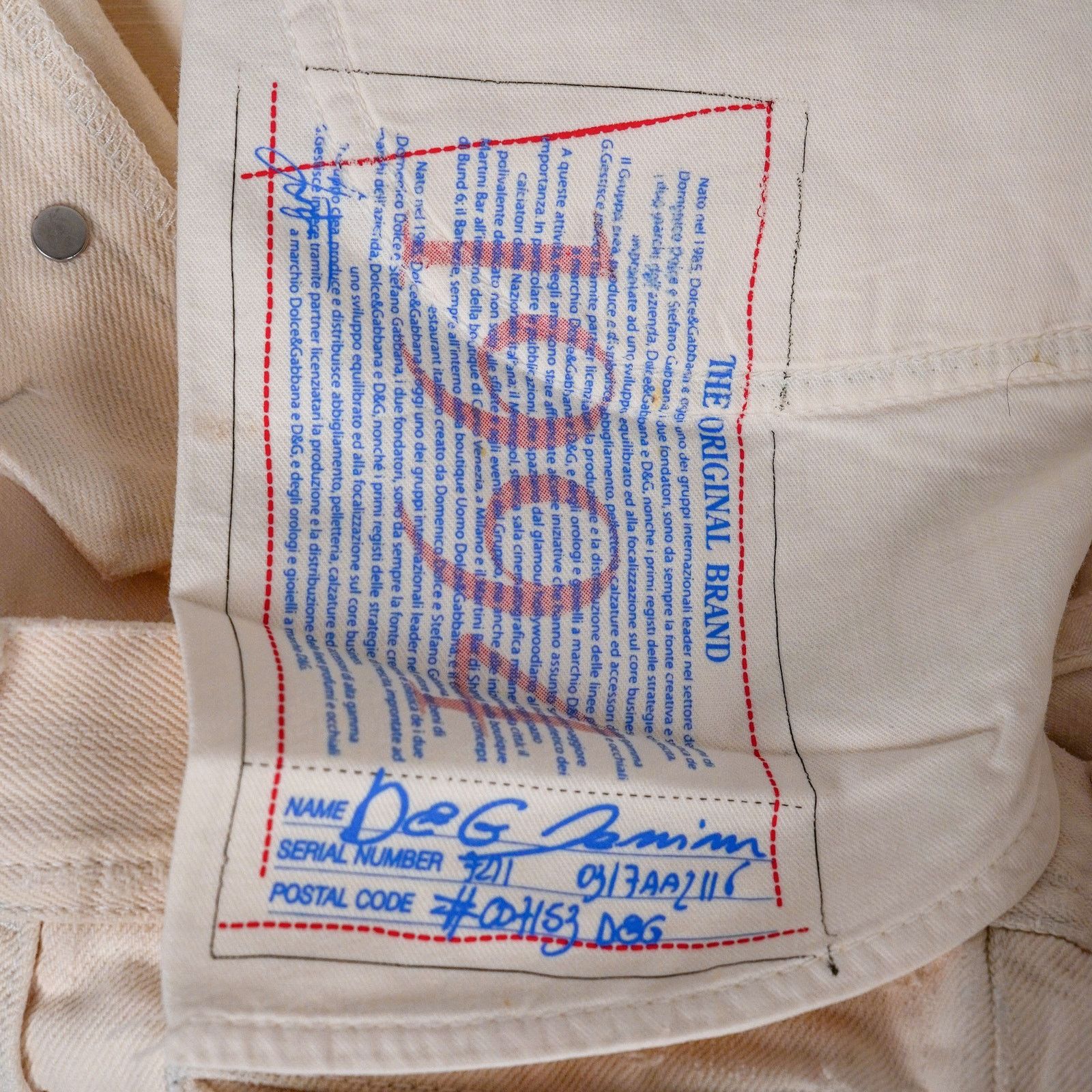 Dolce & Gabbana Dolce Gabbana White Distressed Patchwork Denim Pants Jeans Size US 33 - 13 Thumbnail