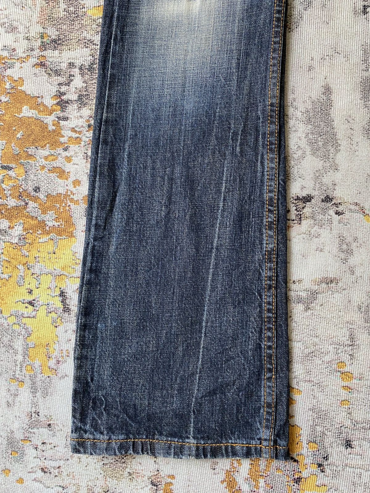 Tornado Mart KUI Claws Mark Honeycomb Distressed Flare Jeans Size US 30 / EU 46 - 4 Thumbnail