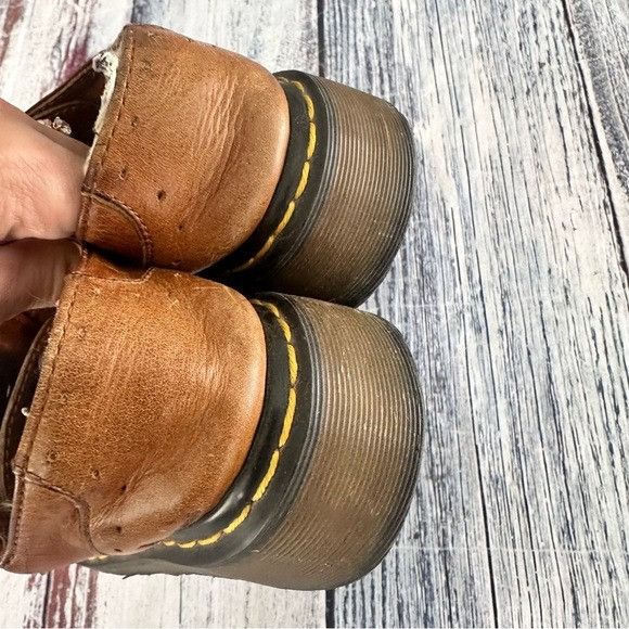 Dr. Martens Vintage 90’s Dr. Martens Tan Leather Monk Strap Chunky Shoes Size US 6 / IT 36 - 6 Thumbnail