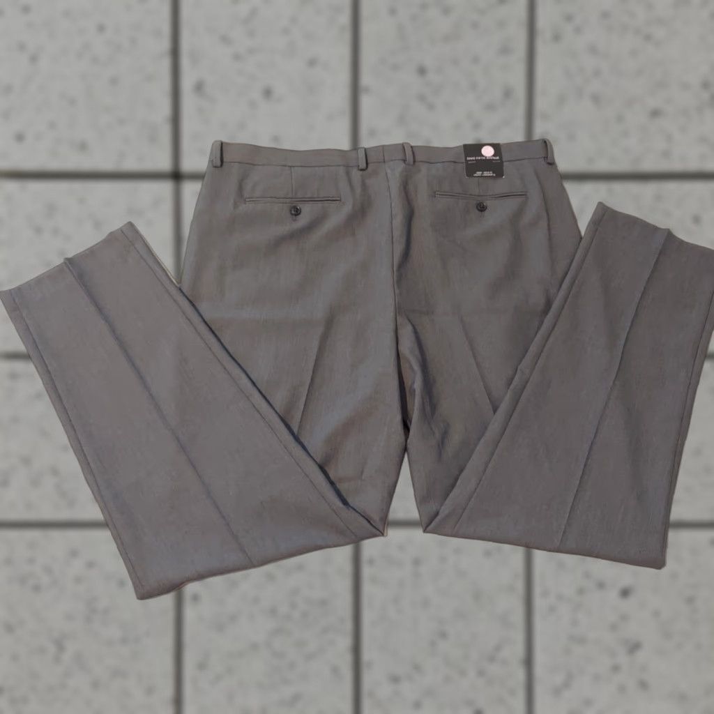 Saks Fifth Avenue Saks Fifth Avenue Dress Pants Mens 40x32 Gray Slacks Chino Trouser Size US 40 / EU 56 - 1 Thumbnail