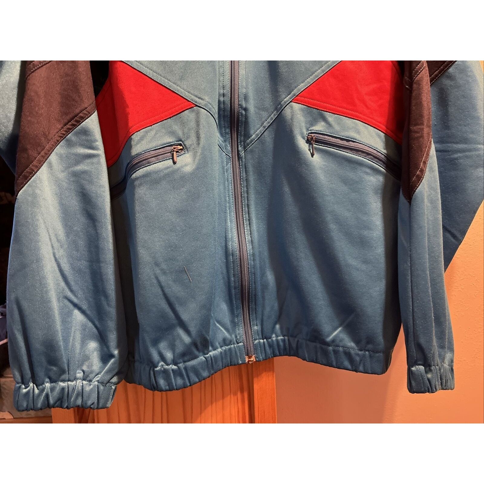 The Unbranded Brand Etirel Vintage Men’s L Blue Long Sleeve Zip Up Tracksuit Top Size US L / EU 52-54 / 3 - 8 Thumbnail