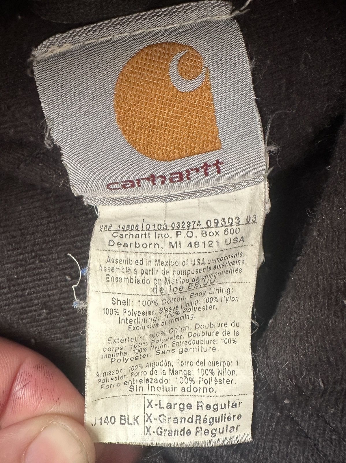 Carhartt Vintage 2000s Carhartt J140 BLK Active Jacket Size US XL / EU 56 / 4 - 2 Thumbnail
