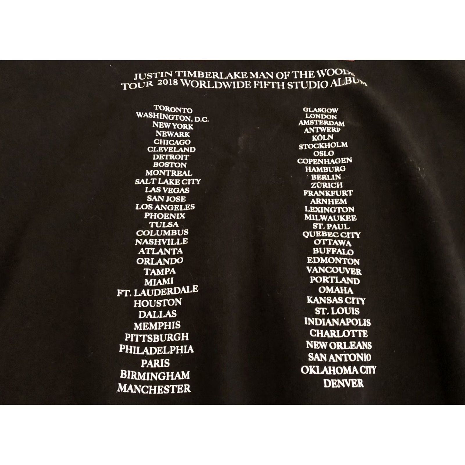 Heron Preston VINTAGE 2018 Justin Timberlake Man Of The Woods Tour Hoodie Sweater Heron Preston XL Black Cotton Blend Pullover Men Boys Mens Womens? Size US XL / EU 56 / 4 - 7 Thumbnail