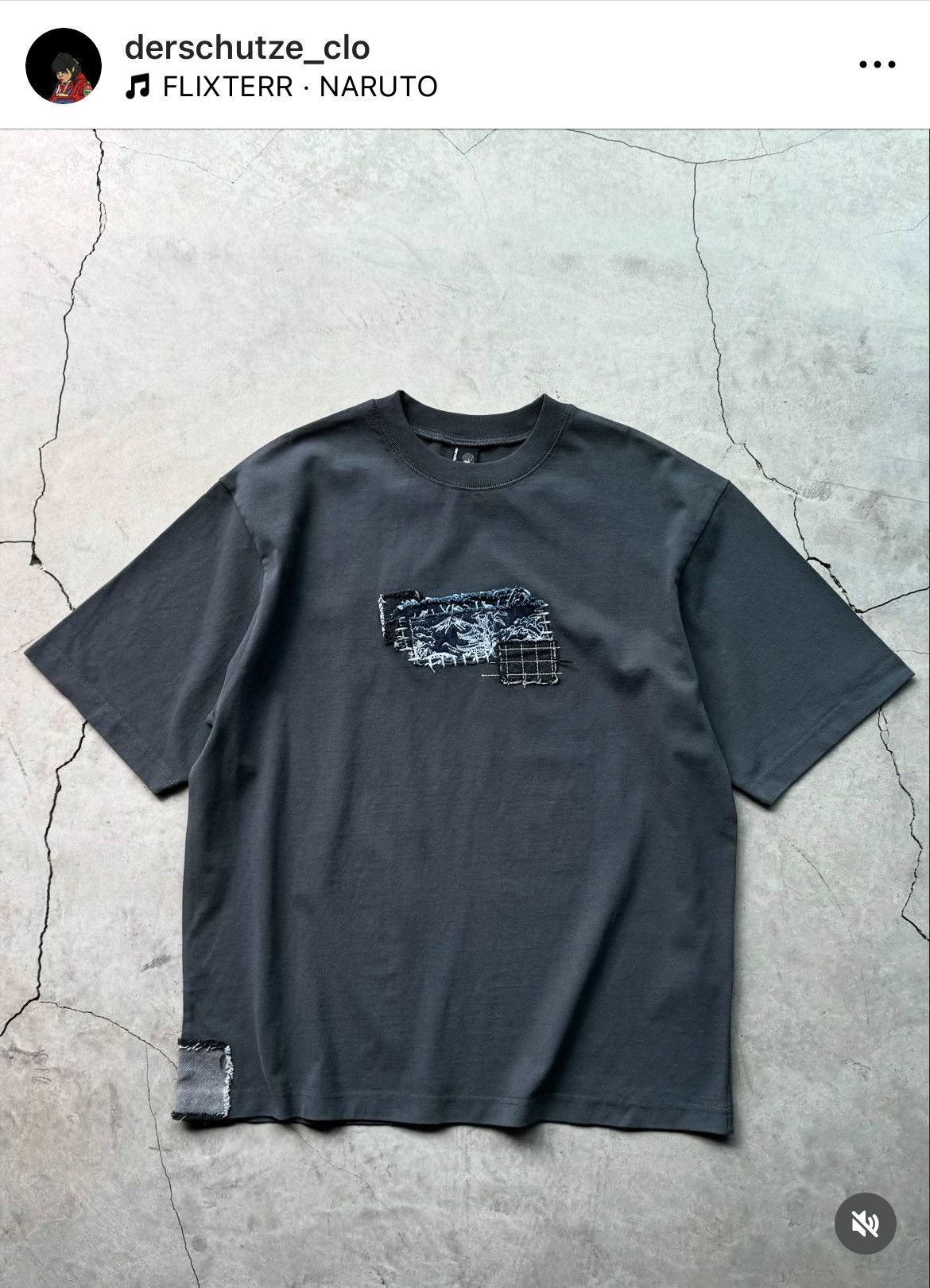 Derschutze BORO SASHiKO BOXY HEAVYWEiGHT TEE PATCHWORK STEEL BLUE Size US L / EU 52-54 / 3 - 17 Thumbnail