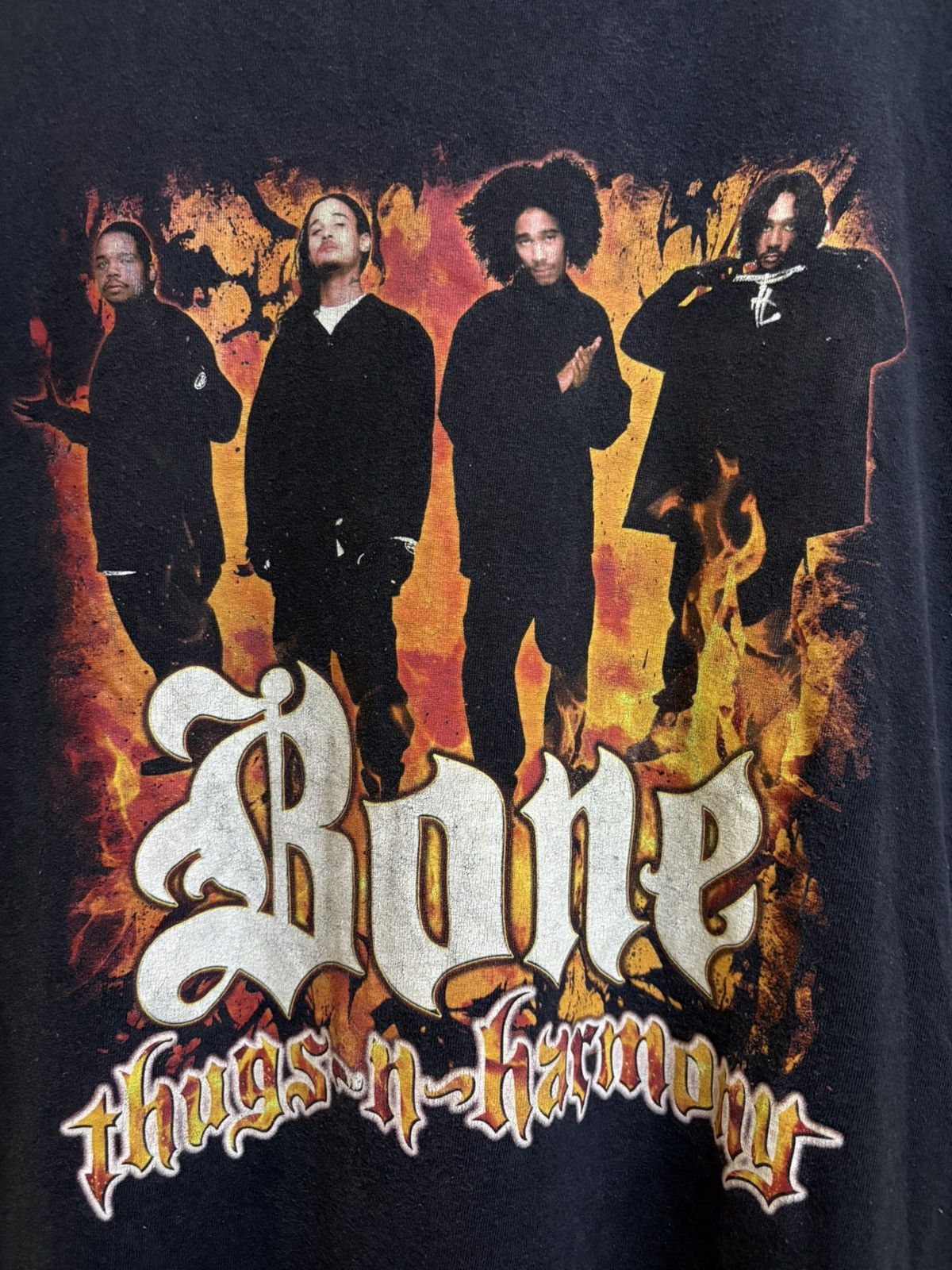 Rap Tees Vintage Y2k Bone Thugs N Harmony Line Up Band Rap T-Shirt Size US XL / EU 56 / 4 - 4 Thumbnail