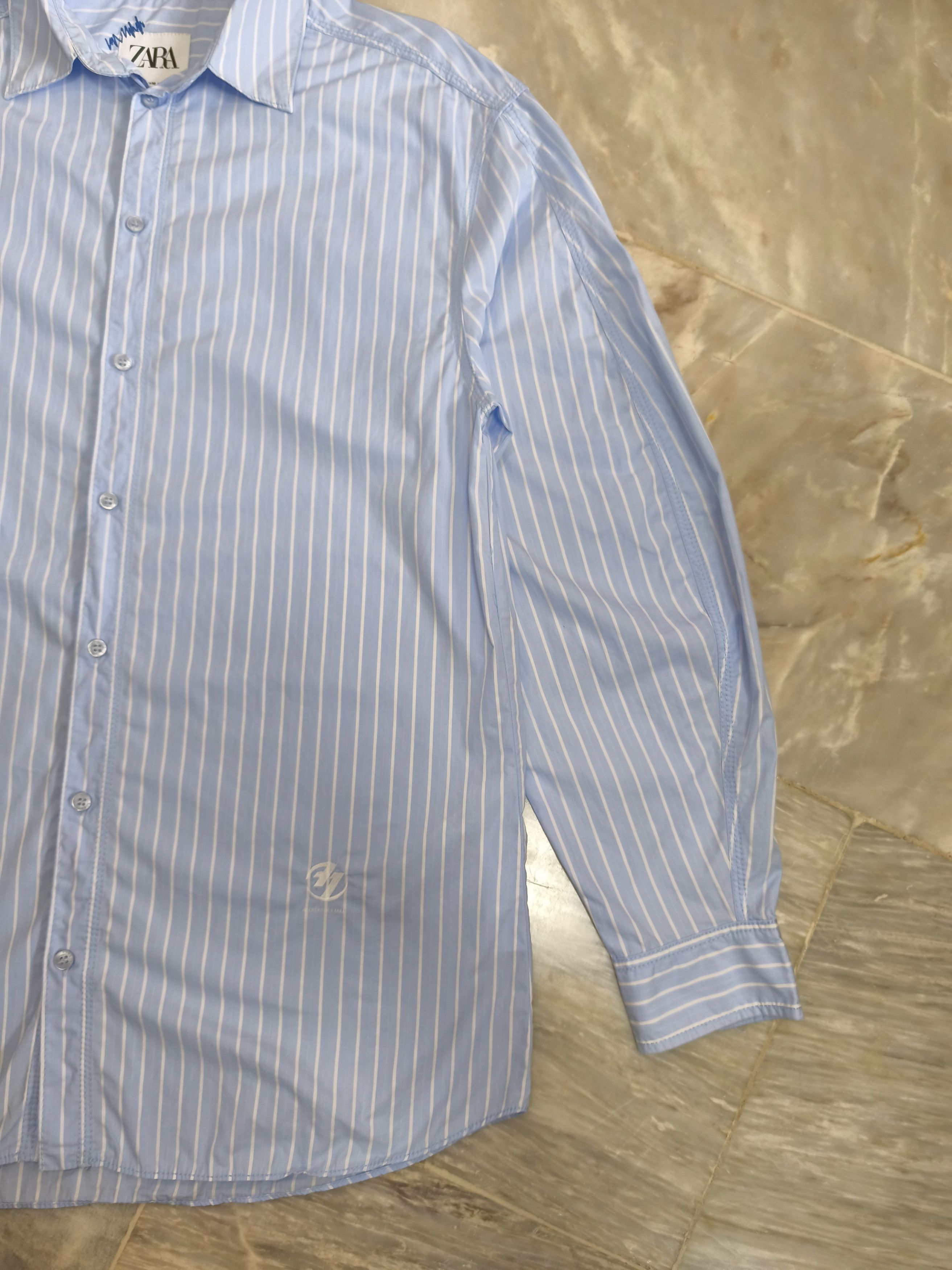 Ader Error × Zara Zara x Ader Error Striped Poplin Shirt Stripe Size US M / EU 48-50 / 2 - 4 Thumbnail