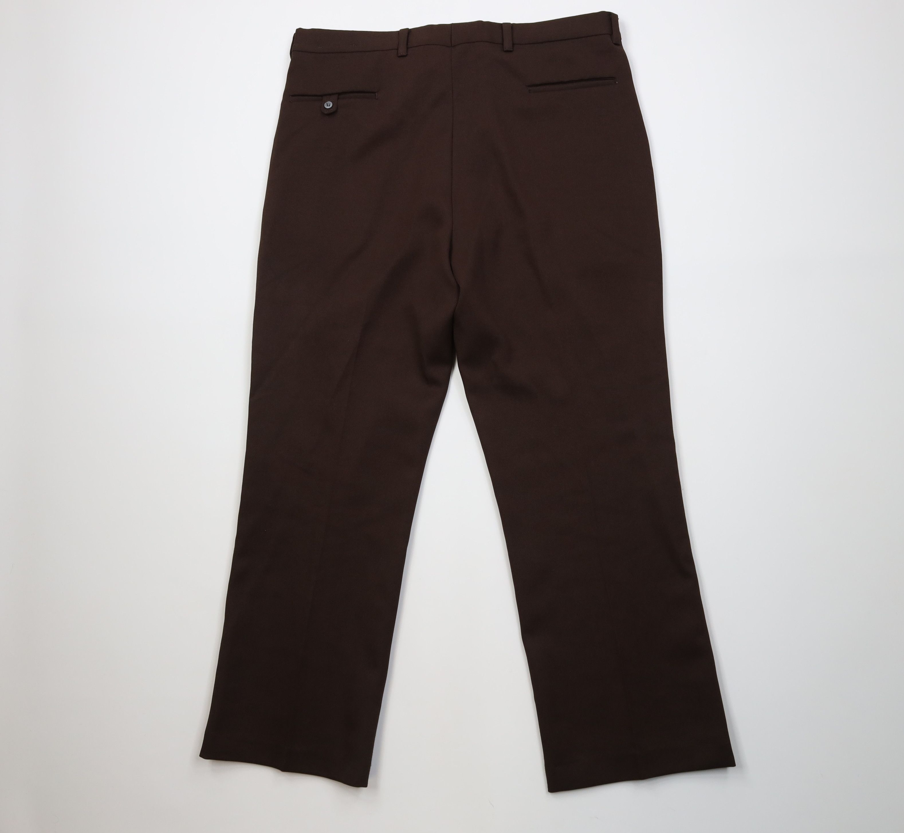 Vintage Vintage 70s Streetwear Flared Wide Leg Chino Pants Brown USA Size US 38 / EU 54 - 10 Thumbnail