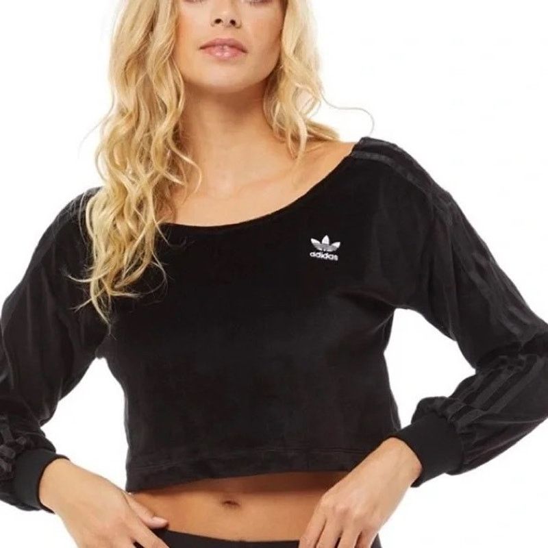 Adidas Adidas Off The Shoulder Hotsell Cropped Sweater Womens XS Size XS / US 0-2 / IT 36-38 - 2 Thumbnail