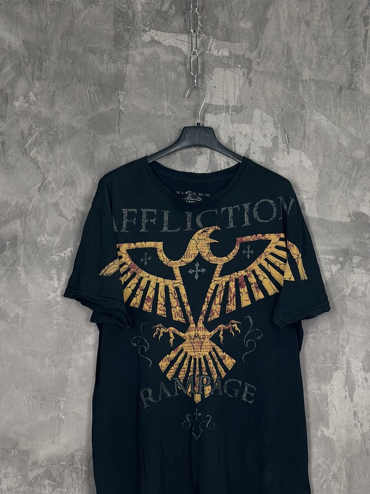 Affliction × Vintage Affliction Cyber Grunge Rare All Over Print T-Shirt M Size US L / EU 52-54 / 3 - 2 Thumbnail