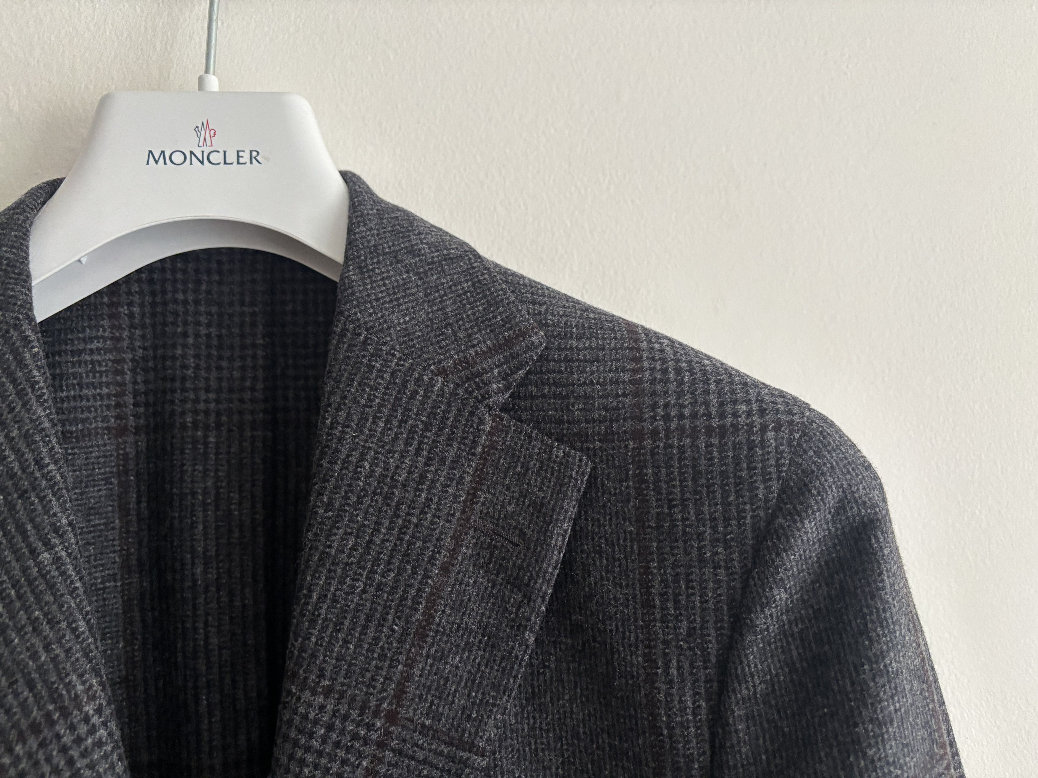 Eidos Napoli $1800 3 roll 2 Unlined Prince of Wales Check Sport Coat Size 42R - 5 Thumbnail