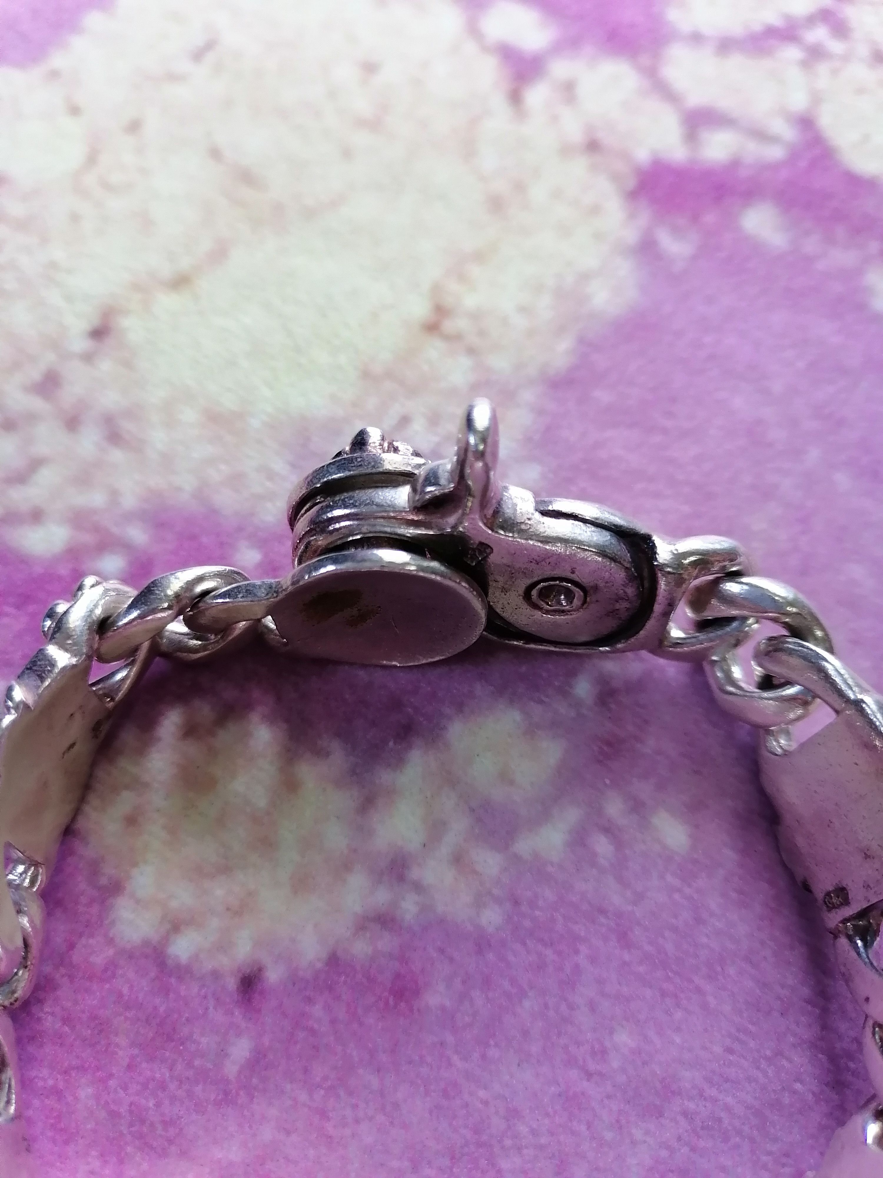Handmade 925 Silver Lily Cross Biker Heart ICONIC CH Bracelet Size ONE SIZE - 4 Thumbnail