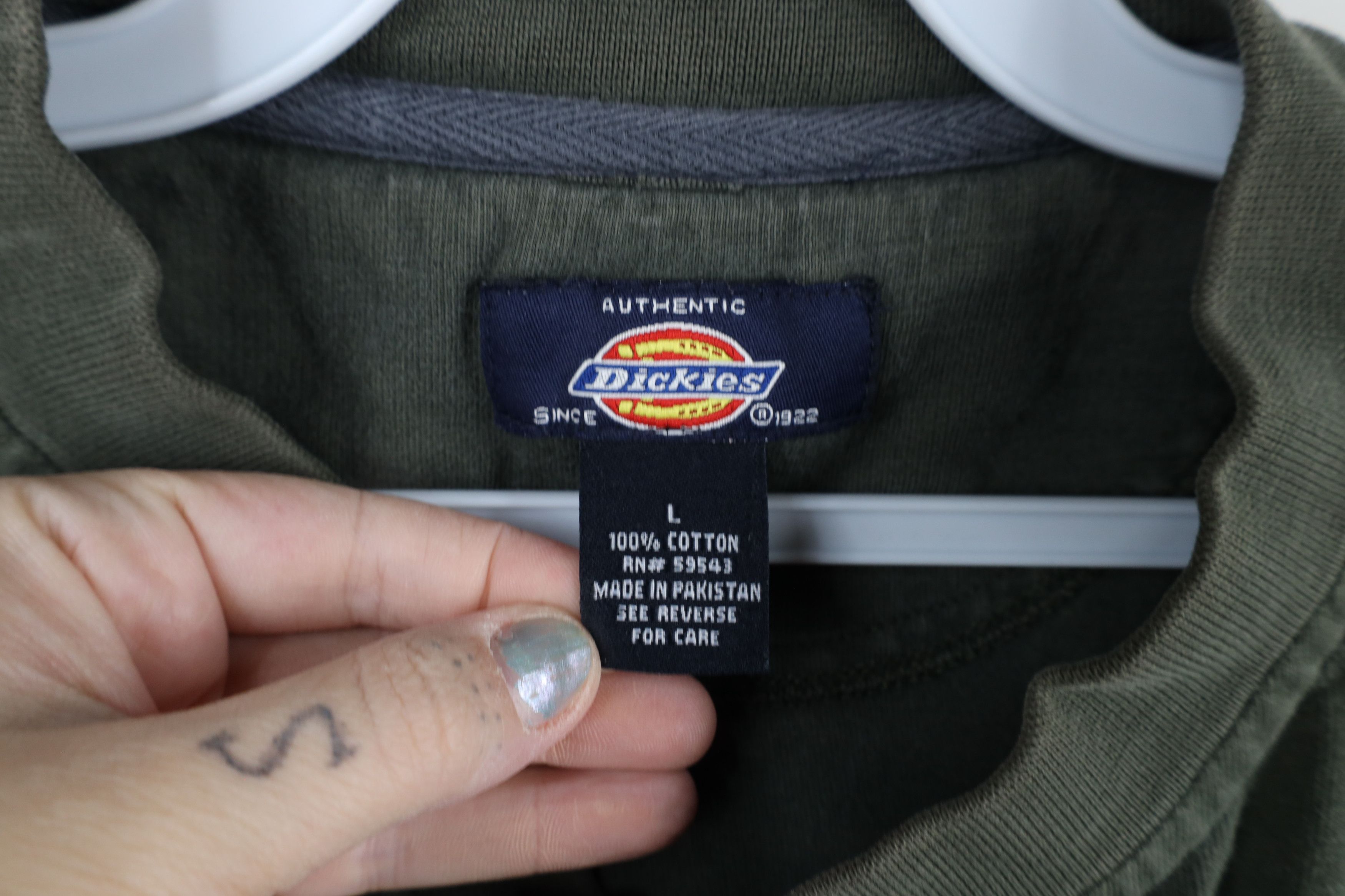 Dickies × Vintage Vintage Dickies Blank Short Sleeve Henley T-Shirt Green Size US L / EU 52-54 / 3 - 8 Thumbnail