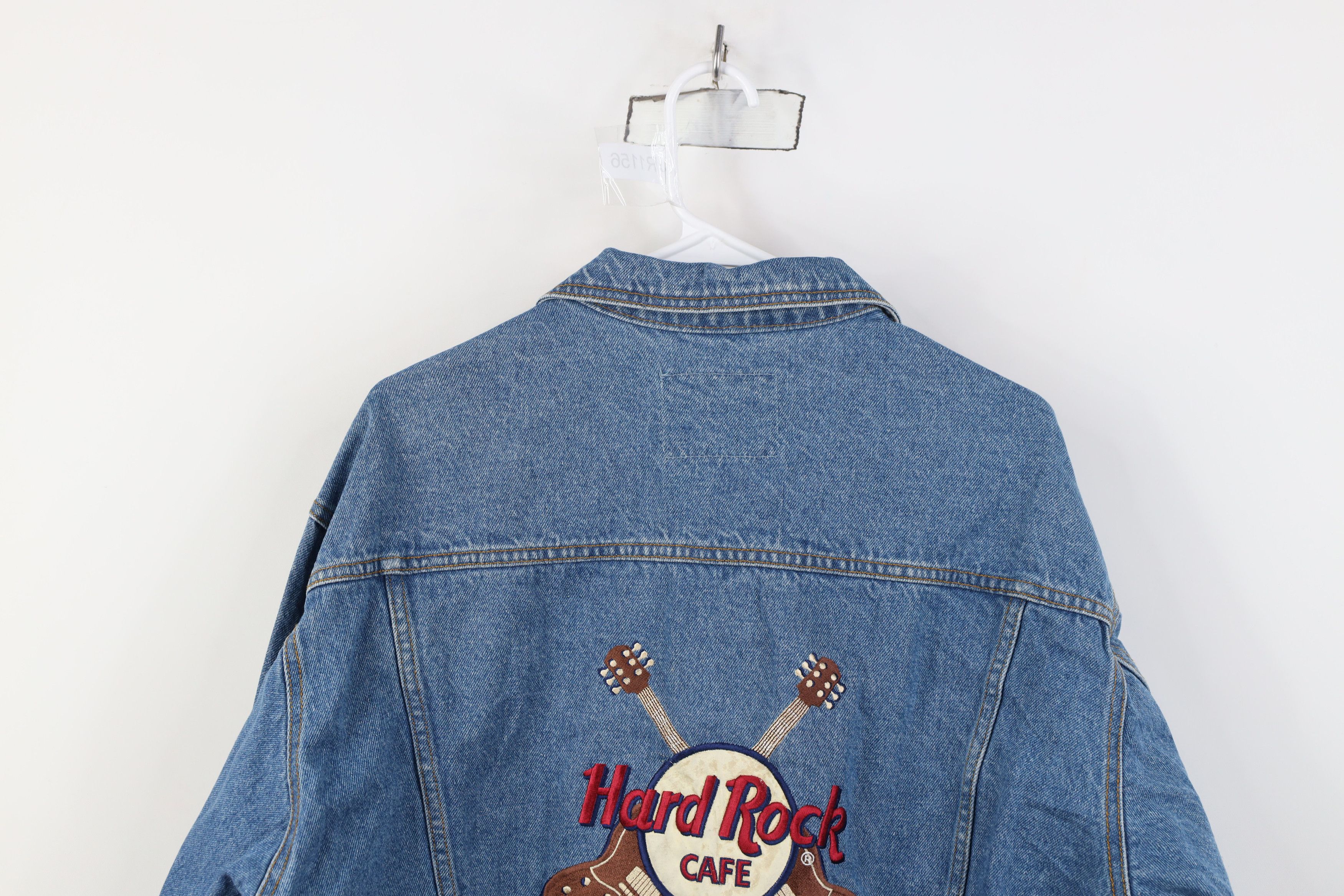Hard Rock Cafe Vintage 90s Hard Rock Cafe New York Denim Trucker Jacket Size US L / EU 52-54 / 3 - 14 Thumbnail