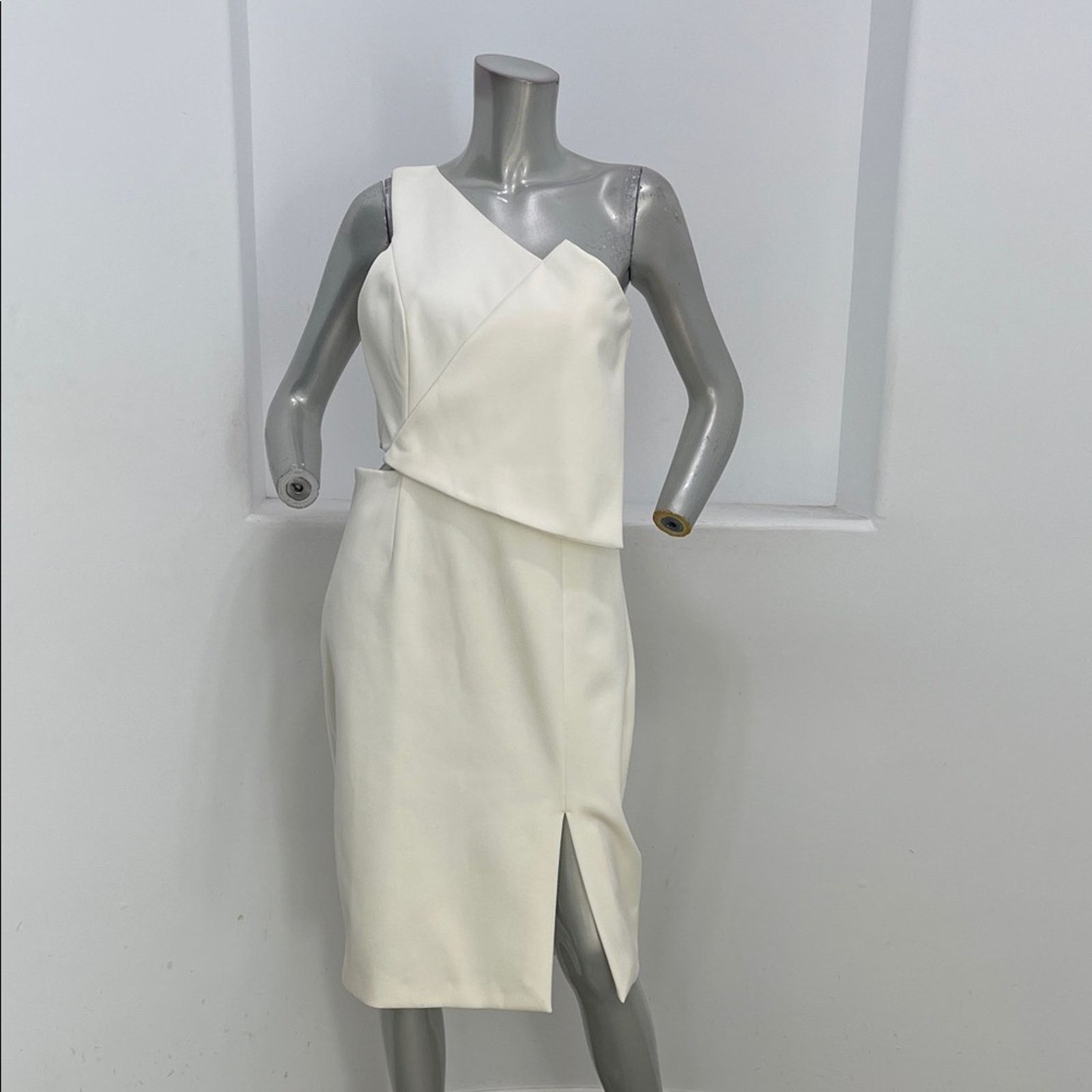 Other C/MEO Collective One Shoulder The Nights Dress Ivory Size L Size L / US 10 / IT 46 - 1 Thumbnail