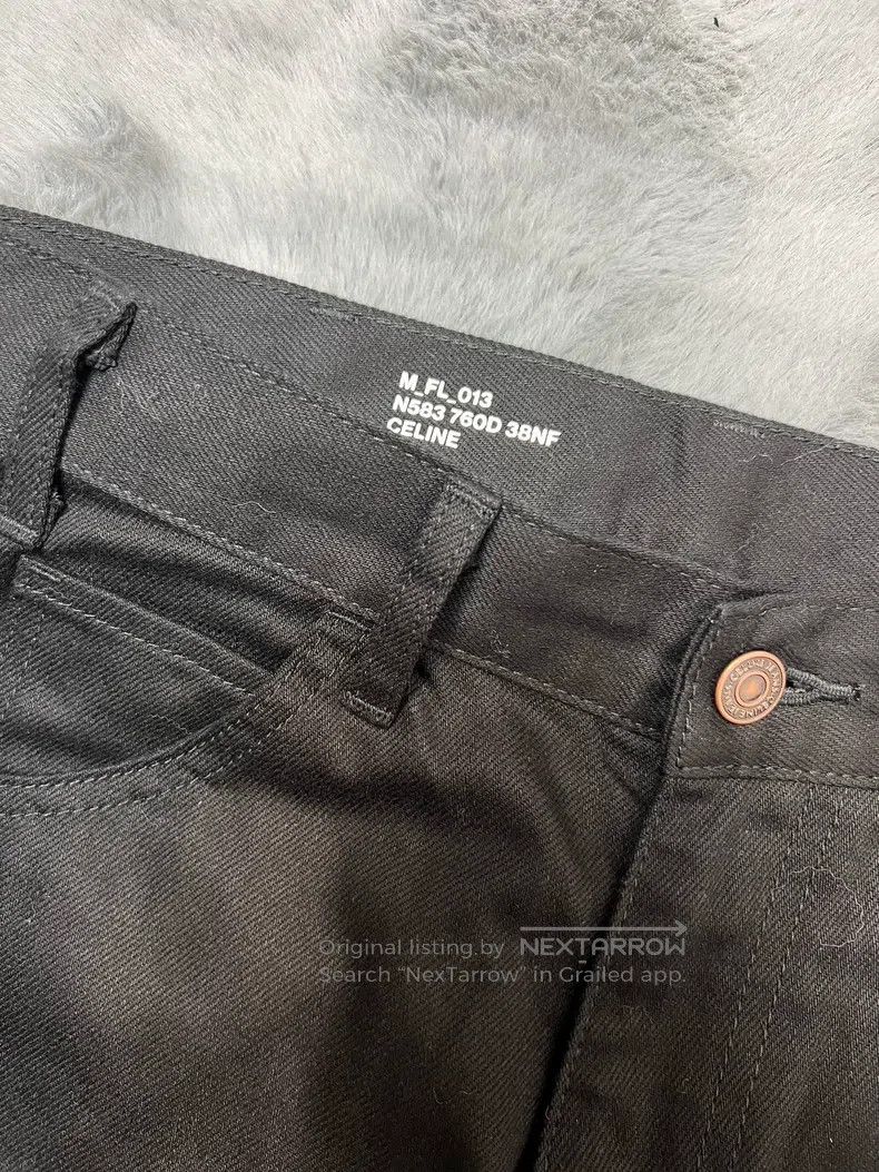 Celine CELINE Black Frayed Flared Jeans Size US 27 - 3 Thumbnail