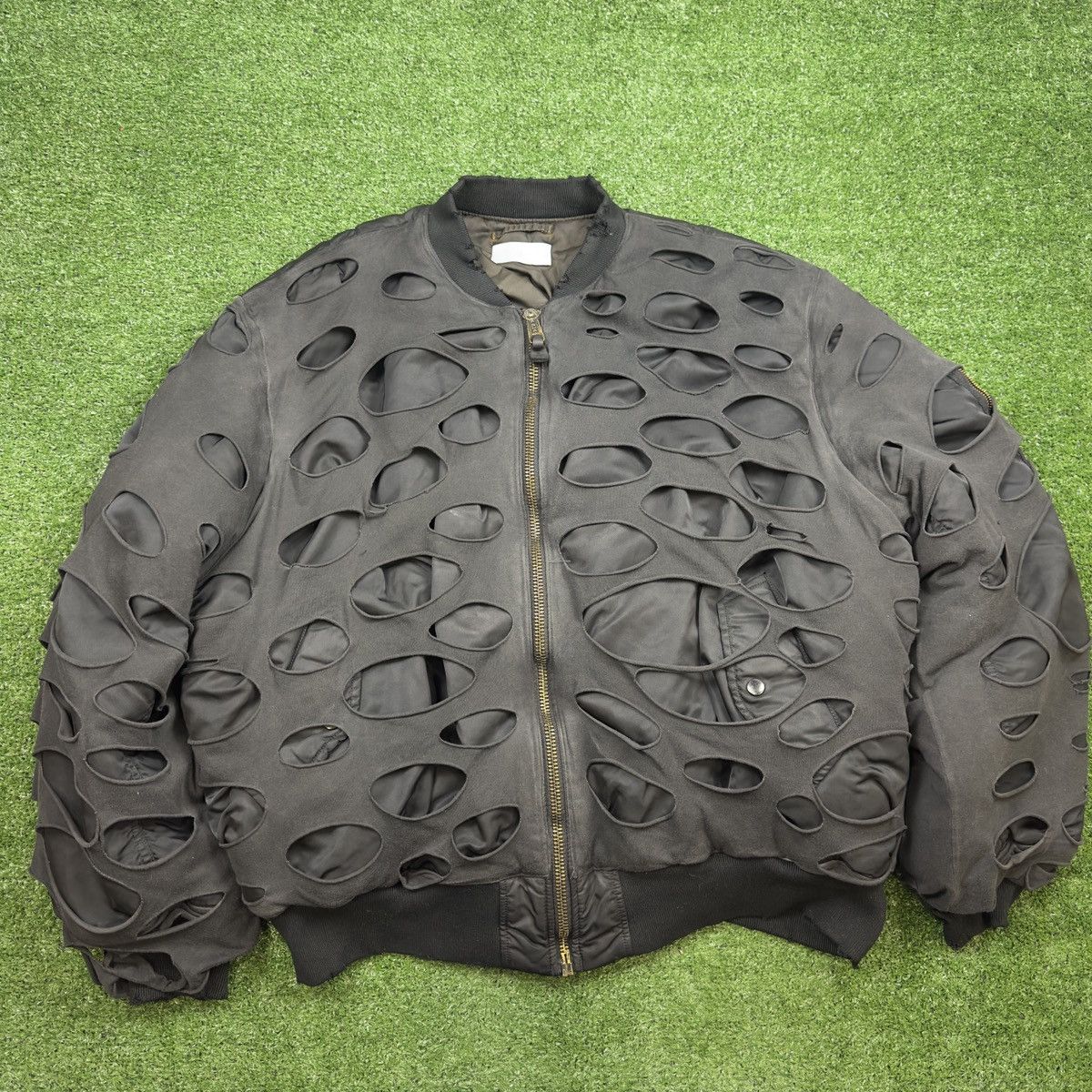 ALEXANDER DIGENOVA Alexander Digenova Trashed Double Layer Bomber Jacket Large Size US L / EU 52-54 / 3 - 1 Thumbnail
