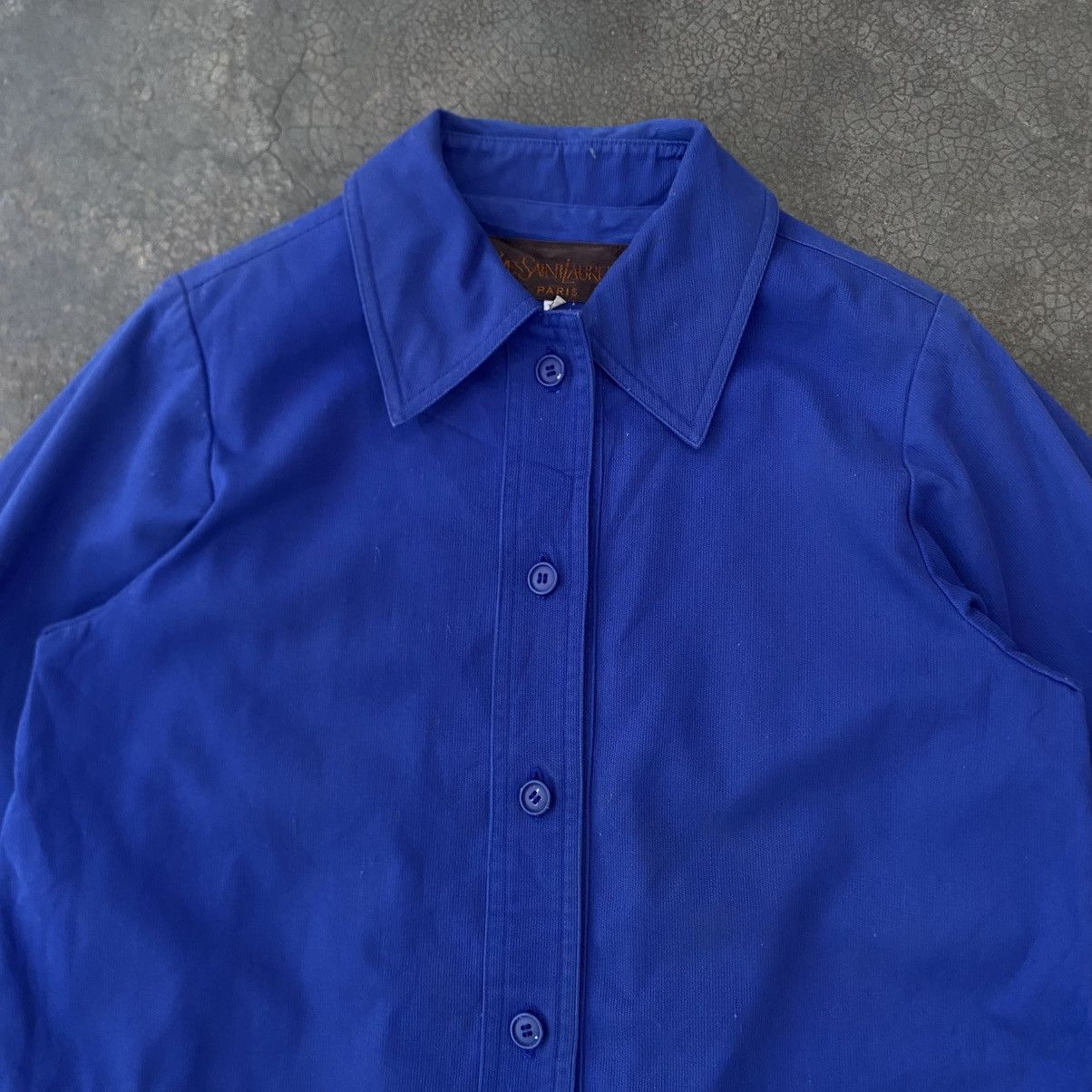 Yves Saint Laurent ‼️LAST DROP‼️YSL French Work Jacket Blue Vintage YSL Paris Size S / US 4 / IT 40 - 3 Thumbnail