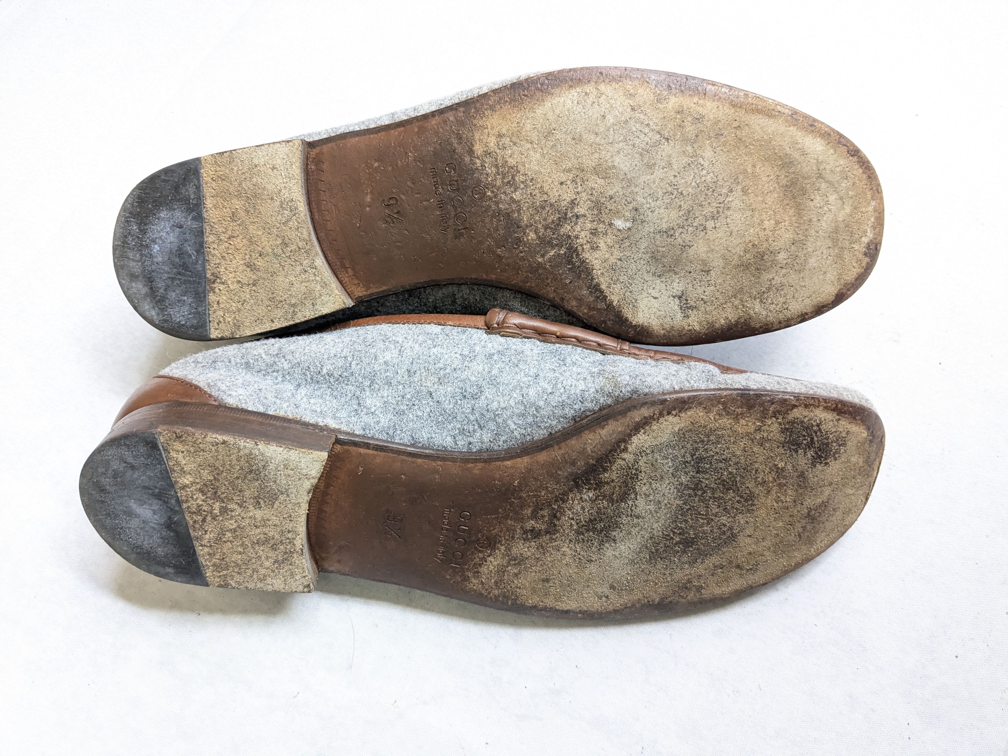 Gucci Gucci Horsebit Loafers Brown Leather Gray Wool 10 Size US 10 / EU 43 - 11 Thumbnail