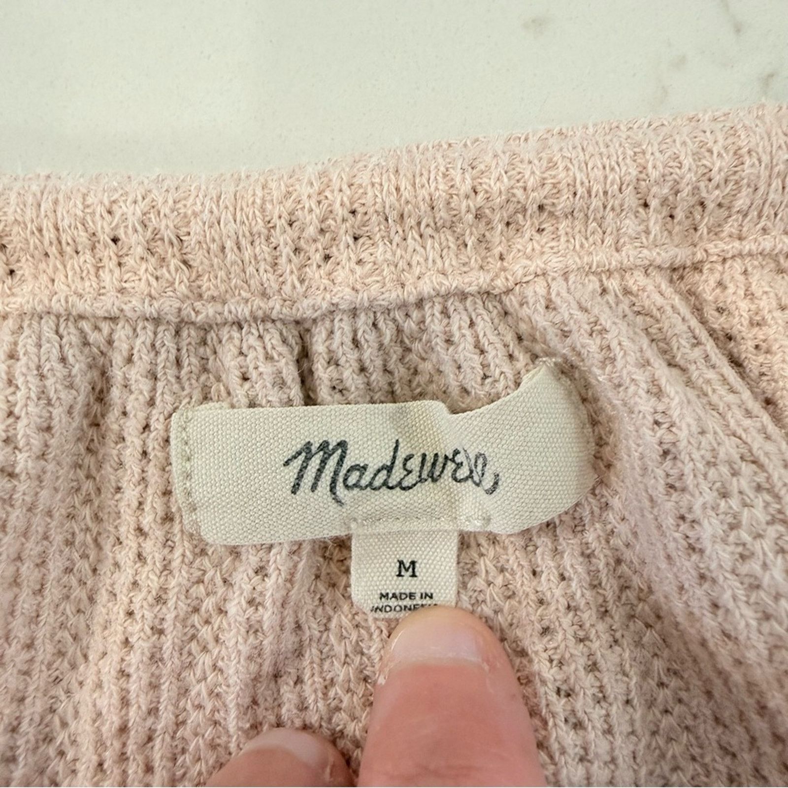 Madewell Madewell Pointelle Tie-Neck Tunic Top Womens Medium Size M / US 6-8 / IT 42-44 - 6 Thumbnail