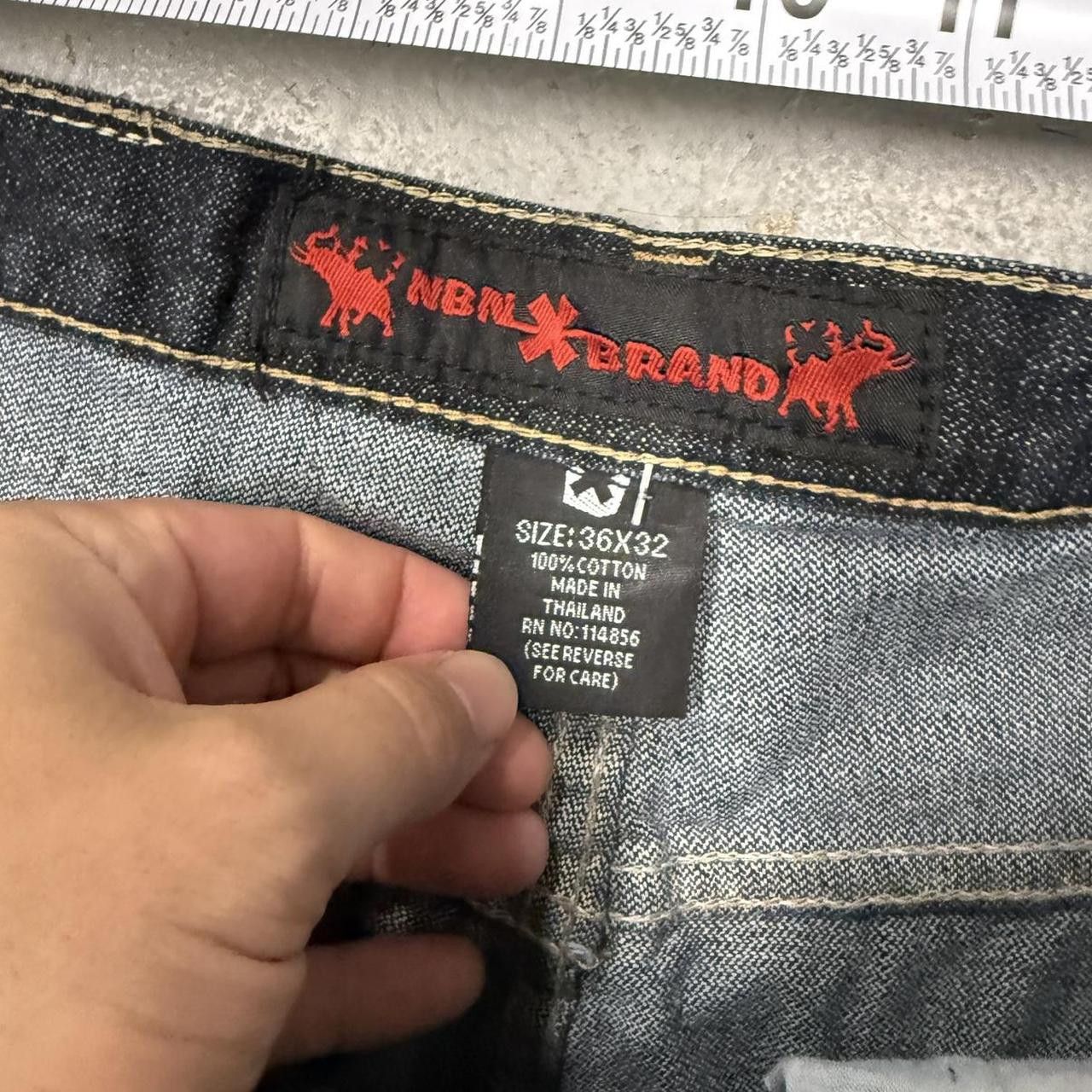 Vintage NbN Dark Gradient Wash Baggy DEADSTOCK Jeans Size 36 x 32 Size US 36 / EU 52 - 5 Thumbnail